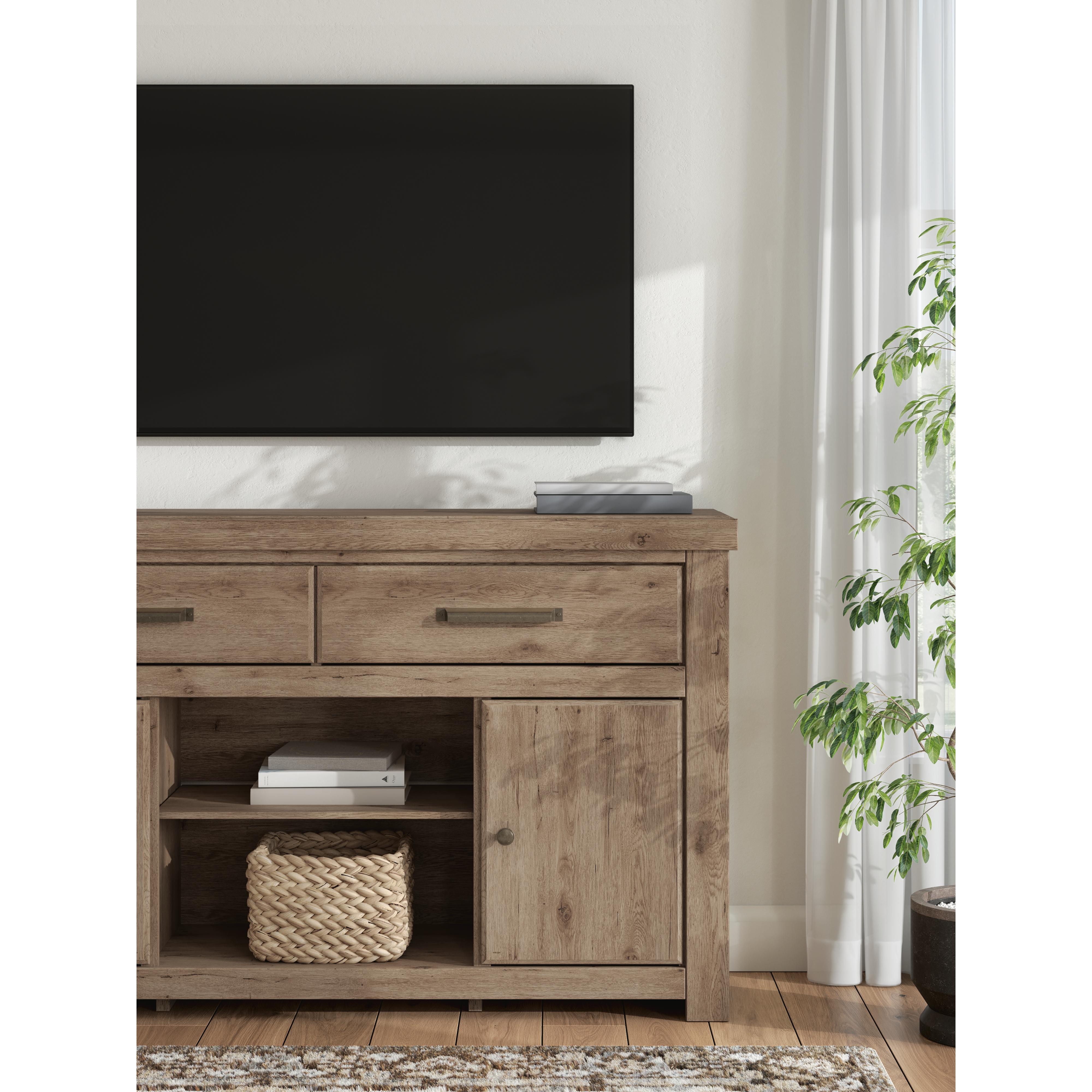 Signature Design by Ashley Garistyn W2844-68 LG TV Stand with Fireplace Option IMAGE 2