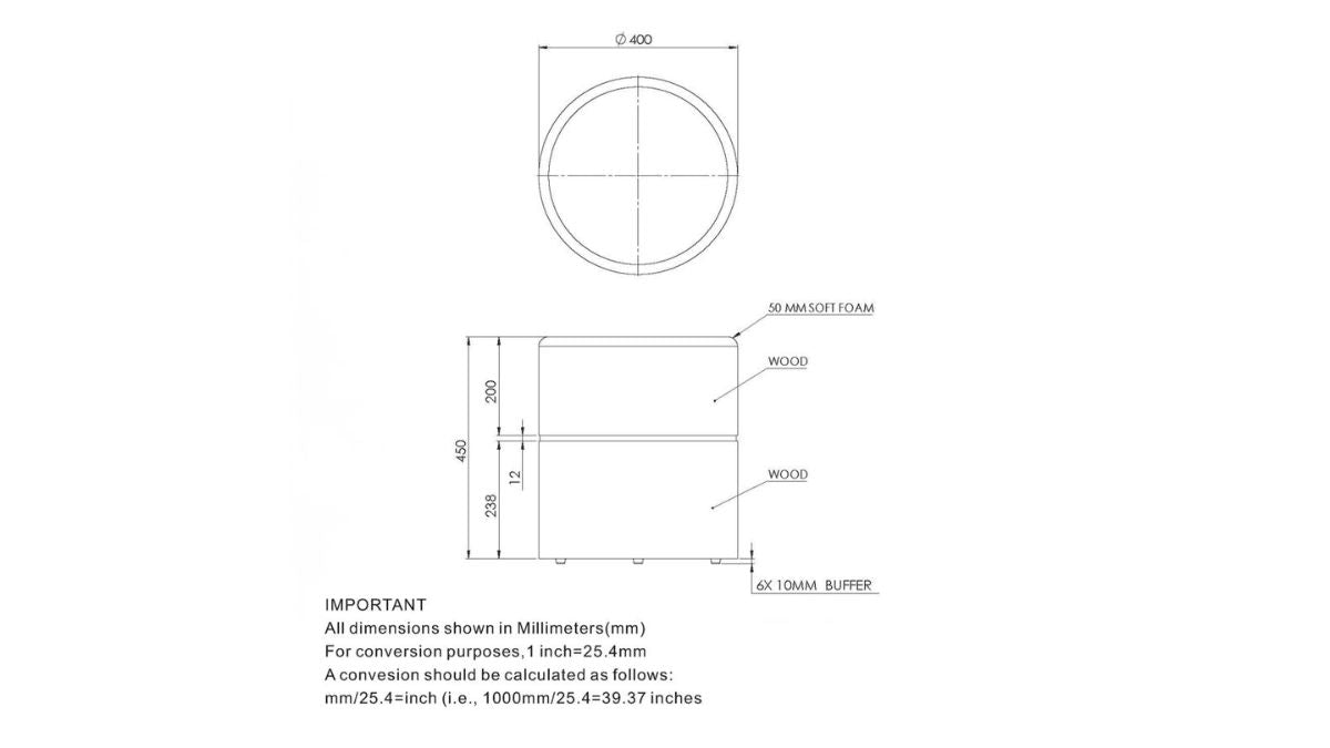 WORLDWIDE HOME FURNISHINGS NOVAR OTTOMAN