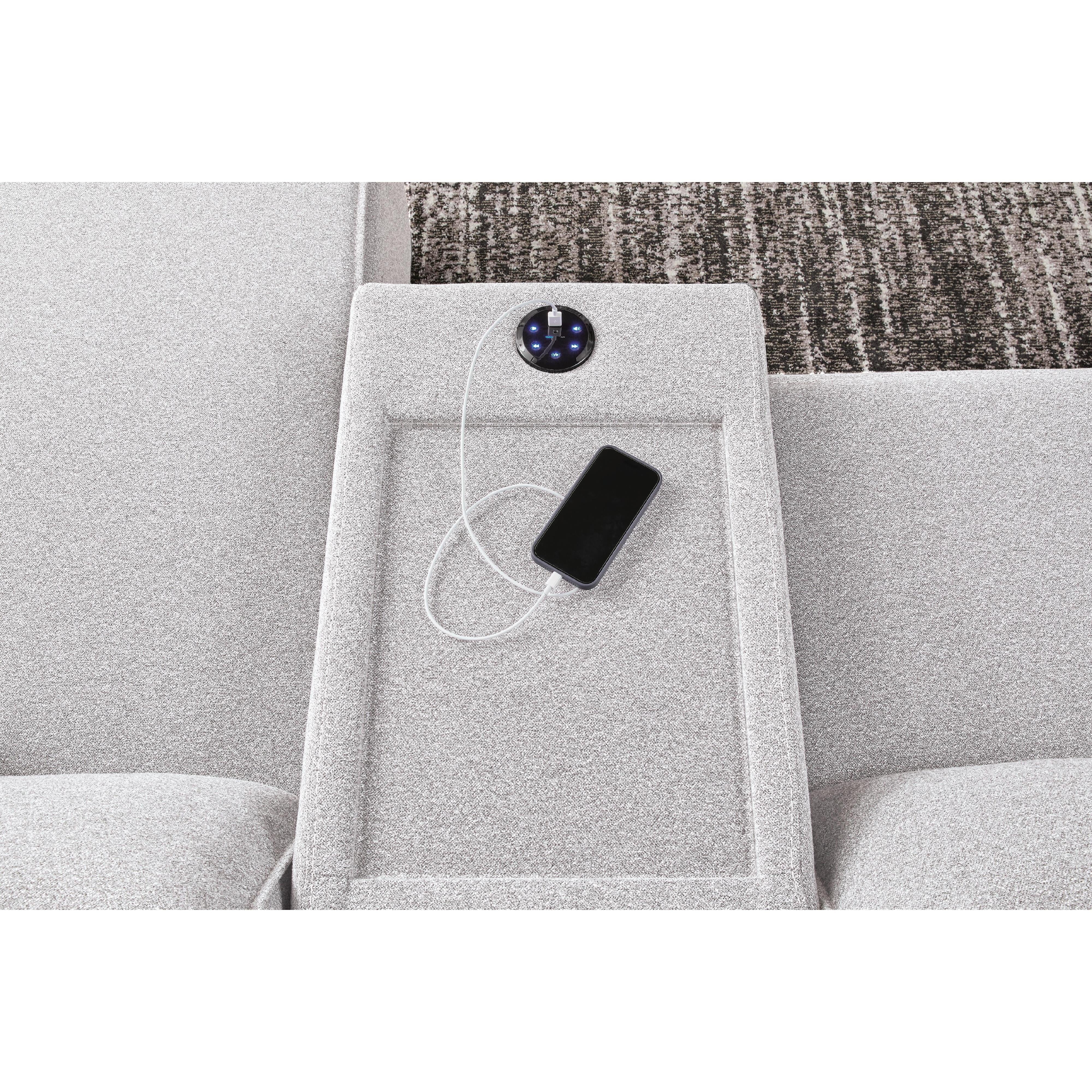 Signature Design by Ashley Modmax II 65907S43 6 pc Power Reclining Sectional with Chaise and Audio Console IMAGE 4