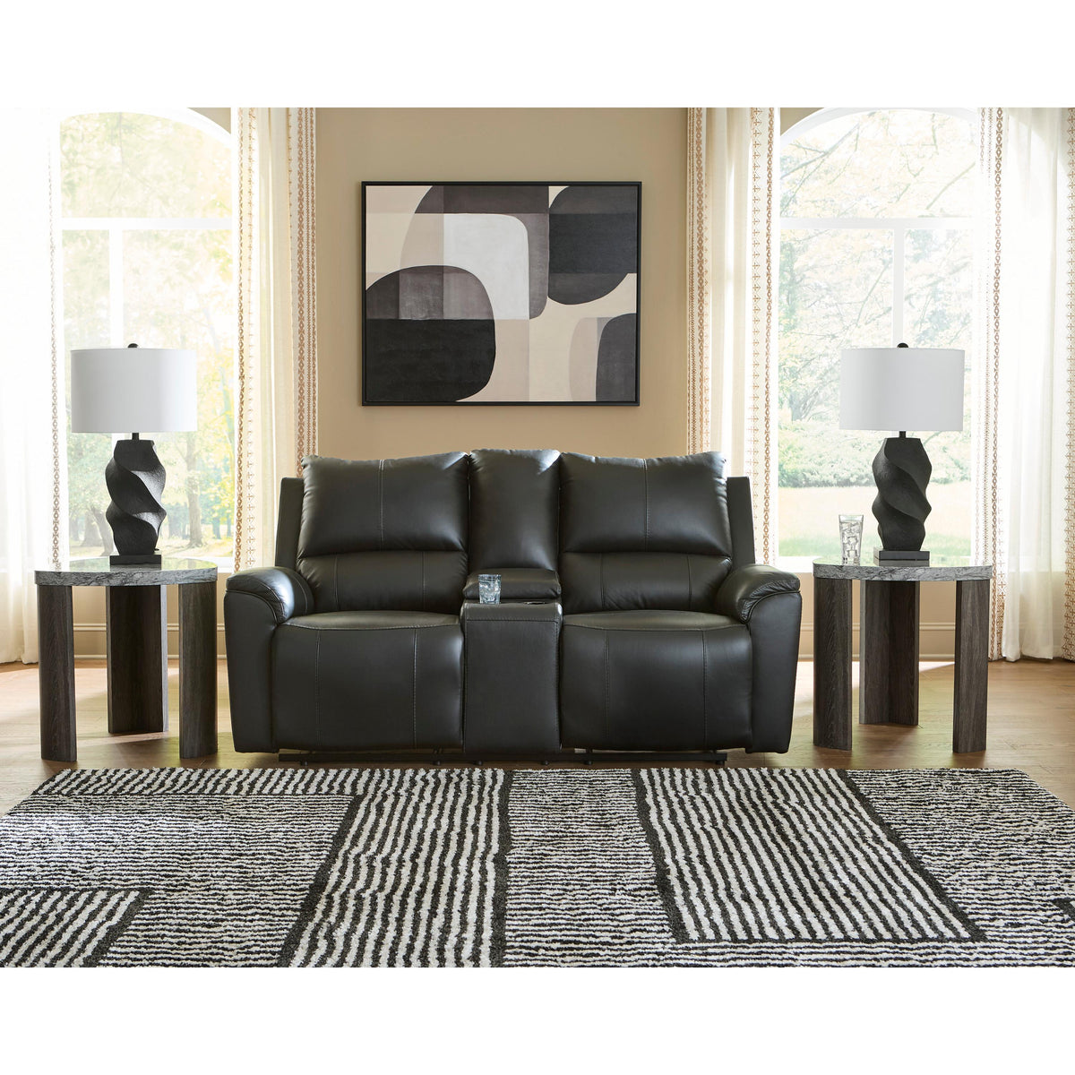 Signature Design by Ashley Glossmore Reclining Leather Match Loveseat with Console PCU1170094C IMAGE 4