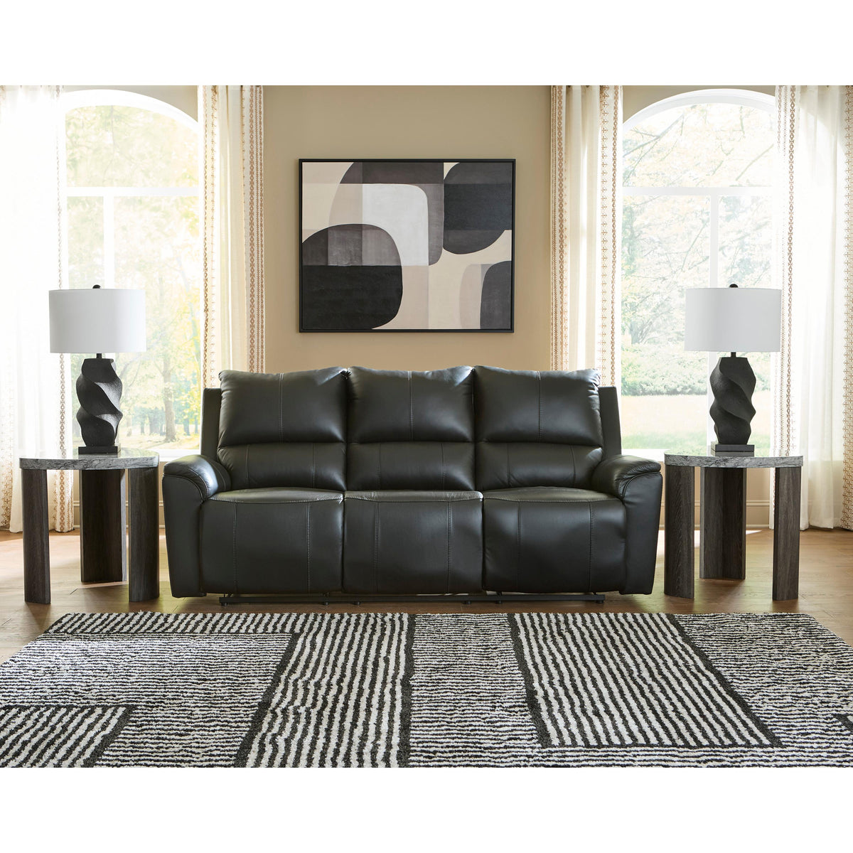Signature Design by Ashley Glossmore Reclining Leather Match Sofa PCU1170088C IMAGE 5