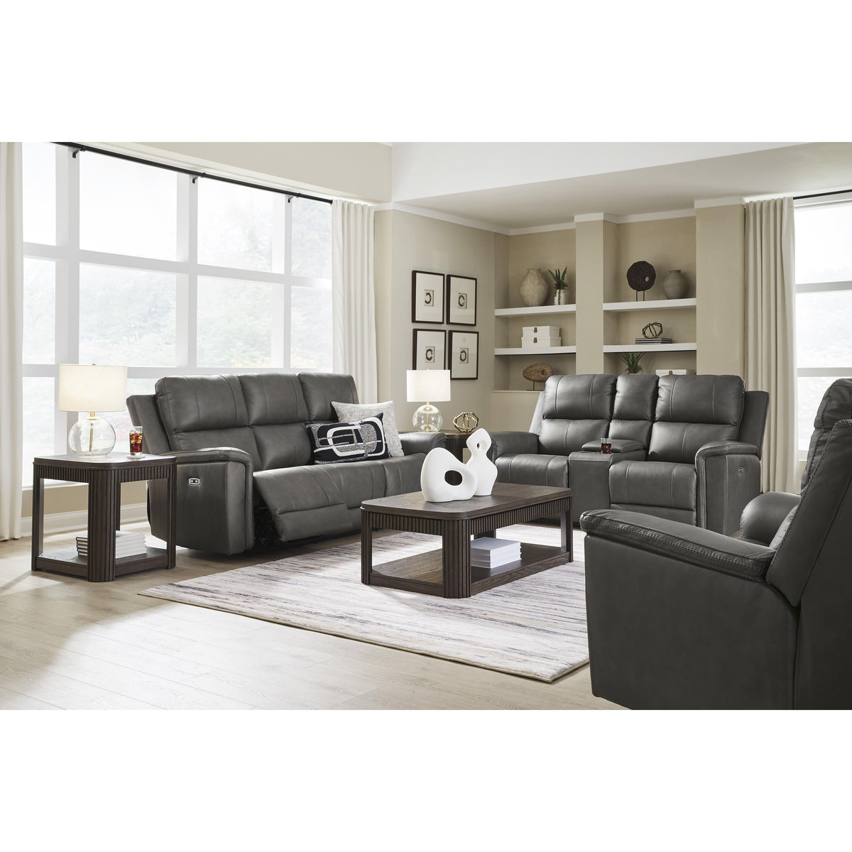Signature Design by Ashley Bleckley Power Leather Match Recliner PCU1200013C IMAGE 10