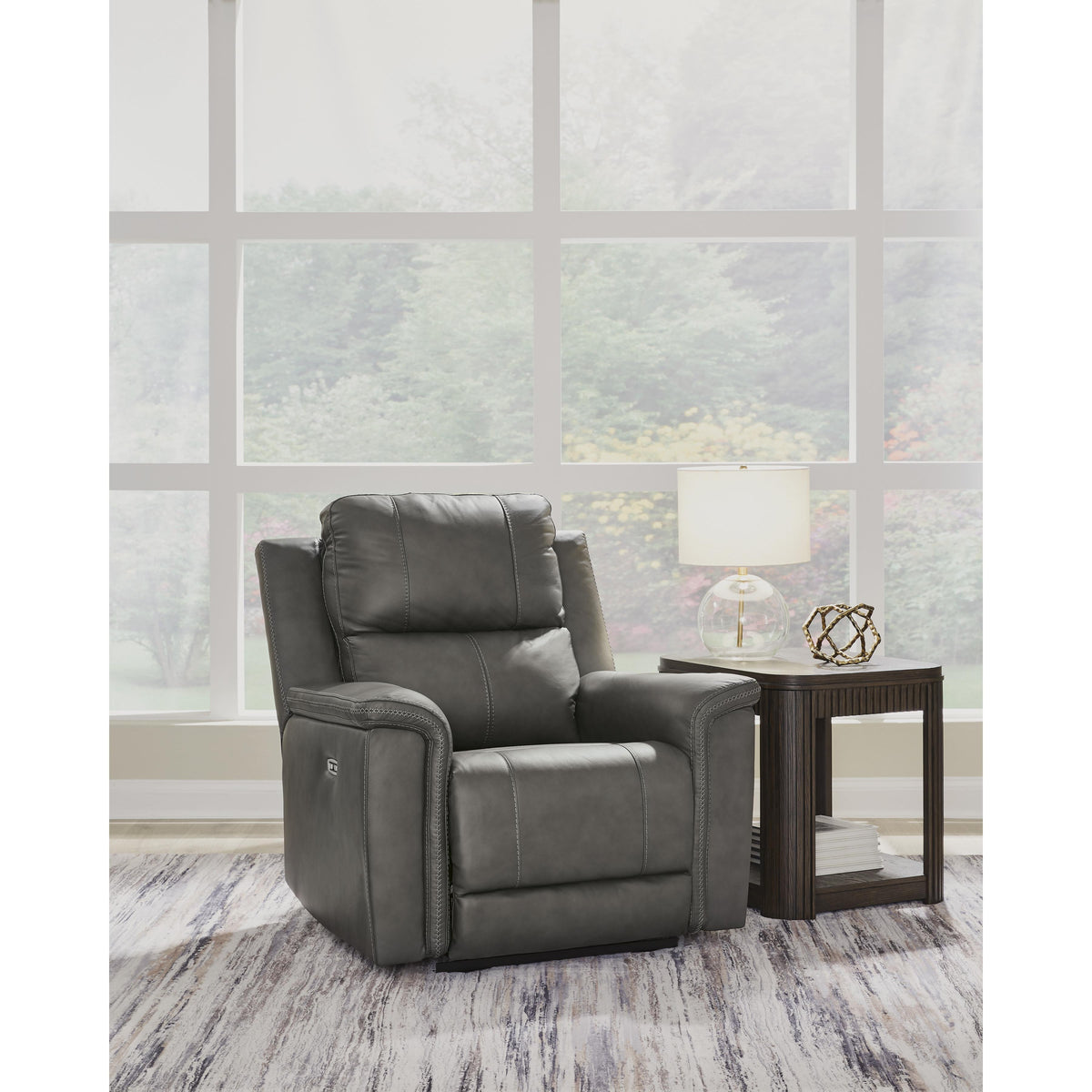 Signature Design by Ashley Bleckley Power Leather Match Recliner PCU1200013C IMAGE 6