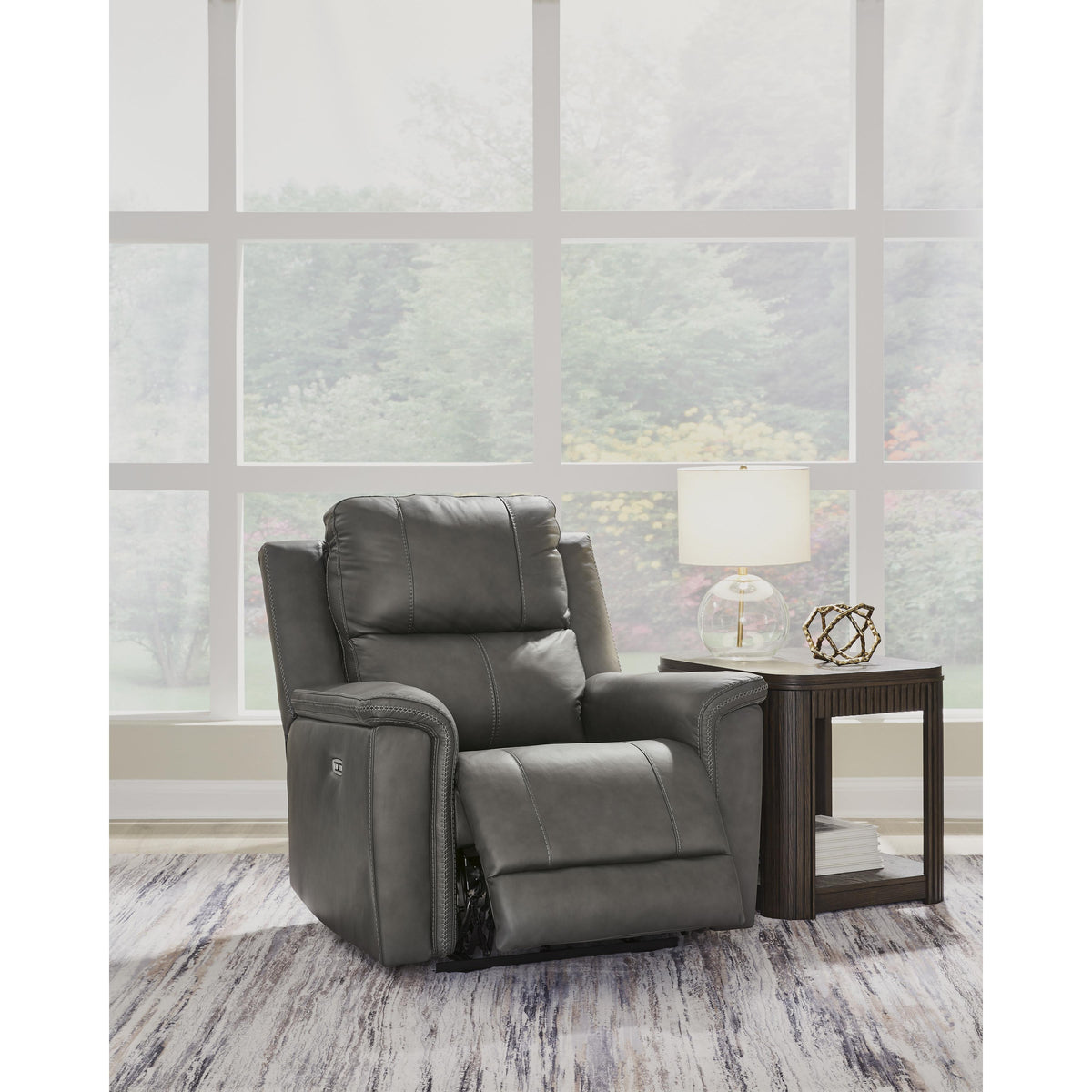 Signature Design by Ashley Bleckley Power Leather Match Recliner PCU1200013C IMAGE 7