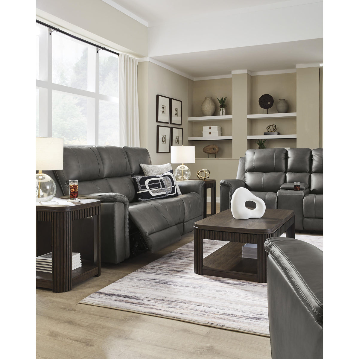 Signature Design by Ashley Bleckley Power Reclining Leather Match Sofa PCU1200015C IMAGE 10