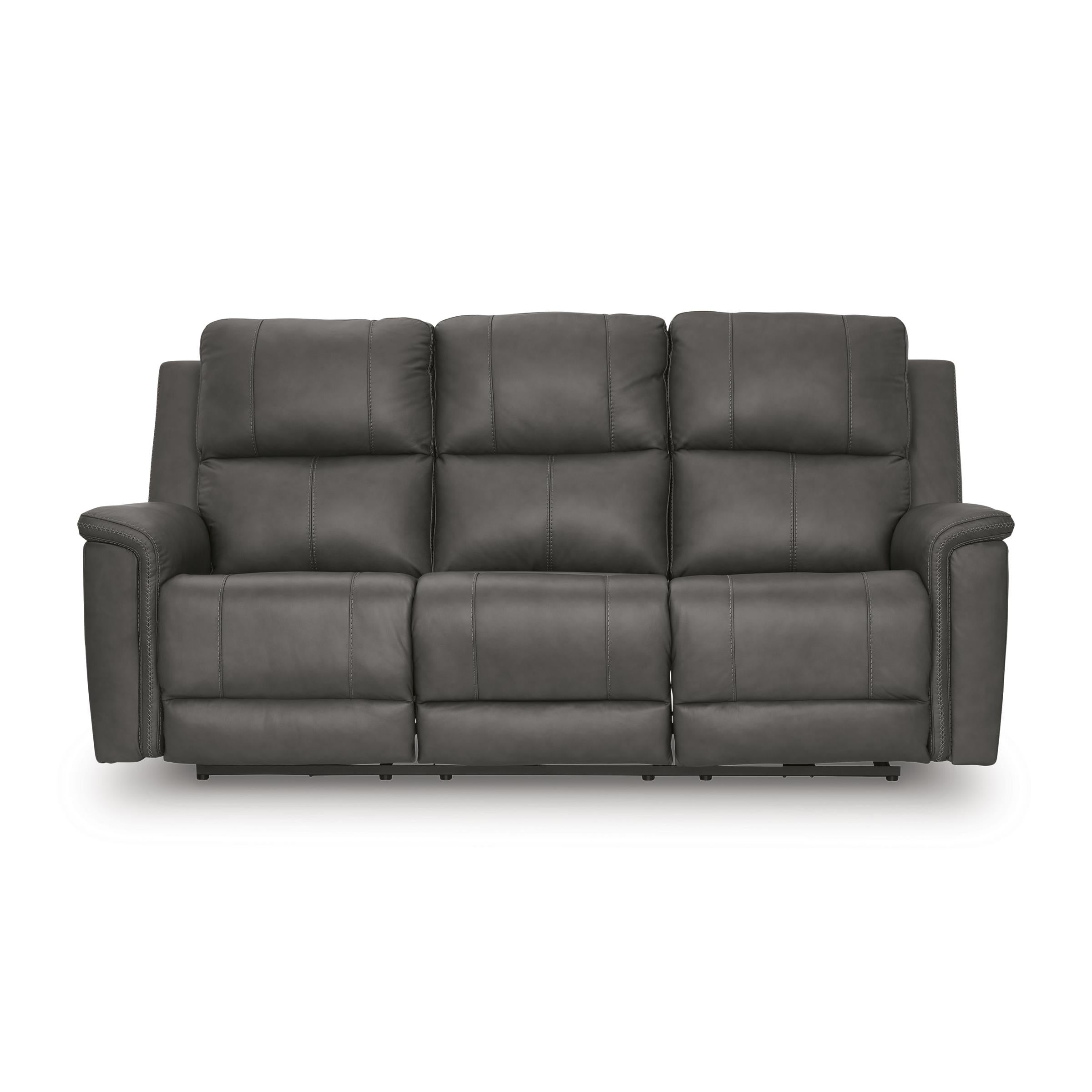 Signature Design by Ashley Bleckley Power Reclining Leather Match Sofa PCU1200015C IMAGE 2