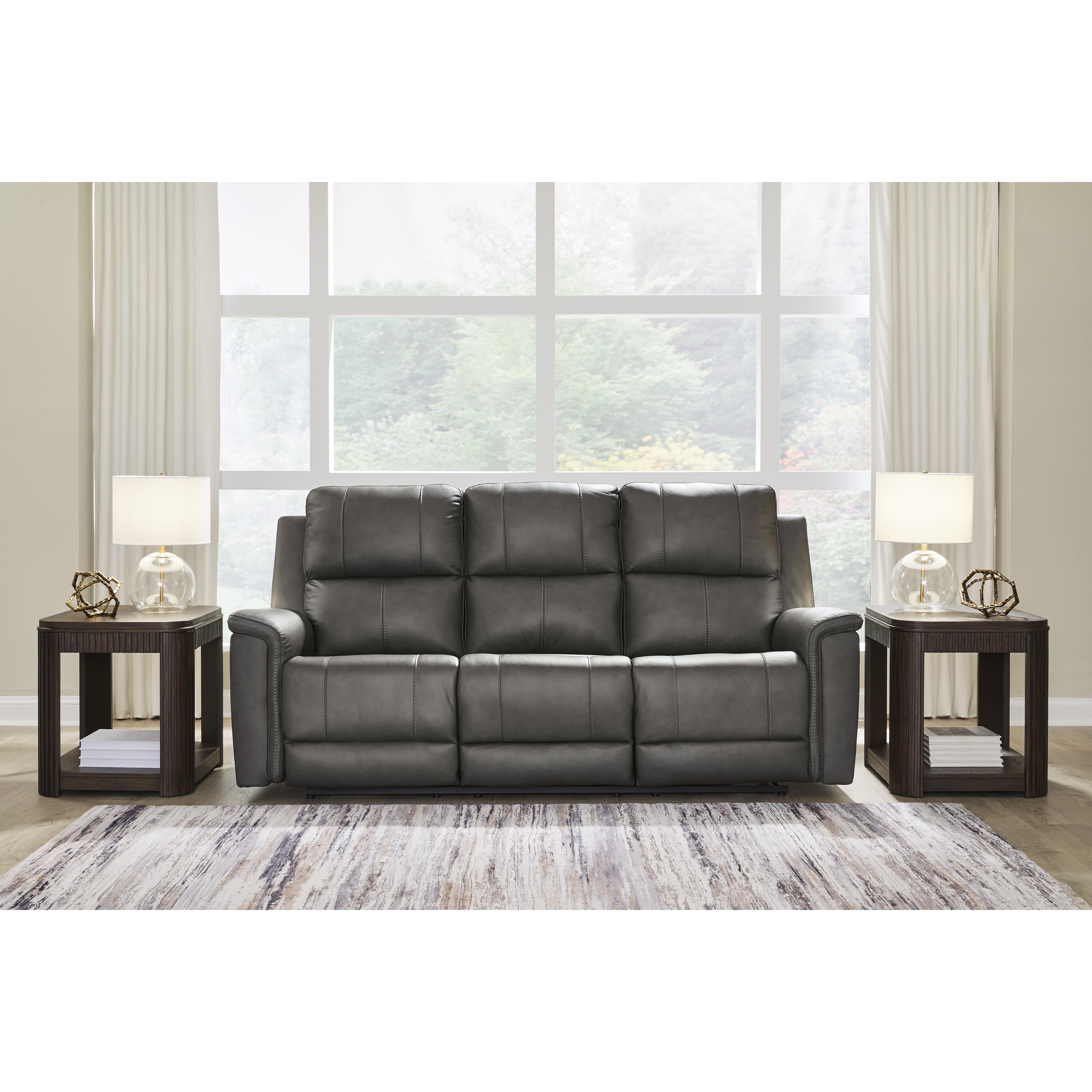 Signature Design by Ashley Bleckley Power Reclining Leather Match Sofa PCU1200015C IMAGE 5