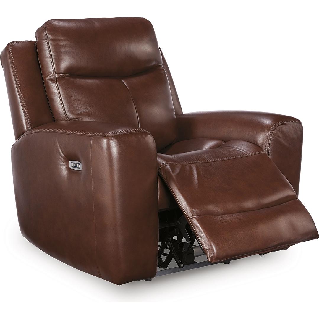 Signature Design by Ashley Next Move Power Leather Match Recliner PCU1210213C IMAGE 2