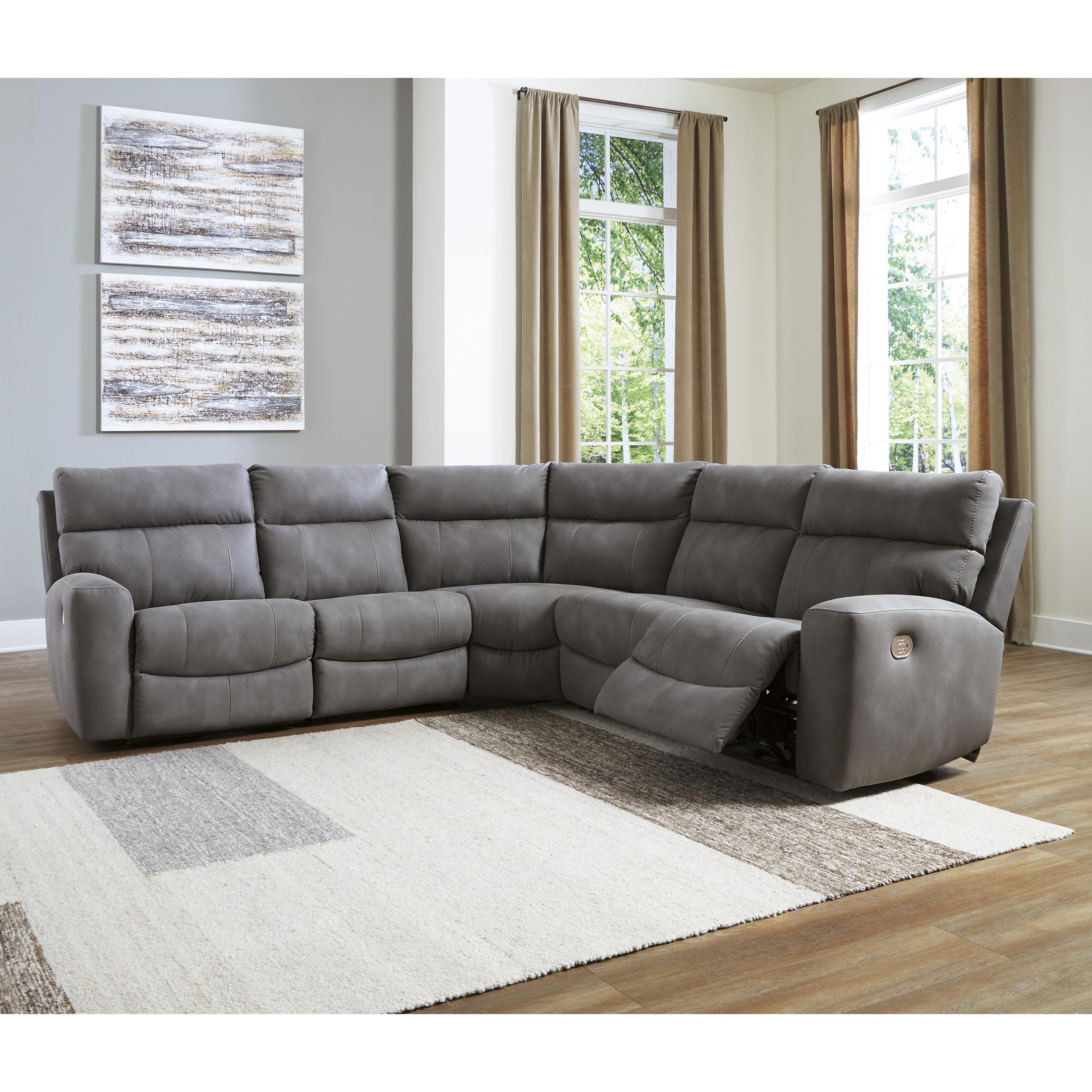 Signature Design by Ashley Next-Gen DuraPella Power Reclining Leather Look 5 pc Sectional 6100358C/6100331C/6100377C/6100346C/6100362C IMAGE 4