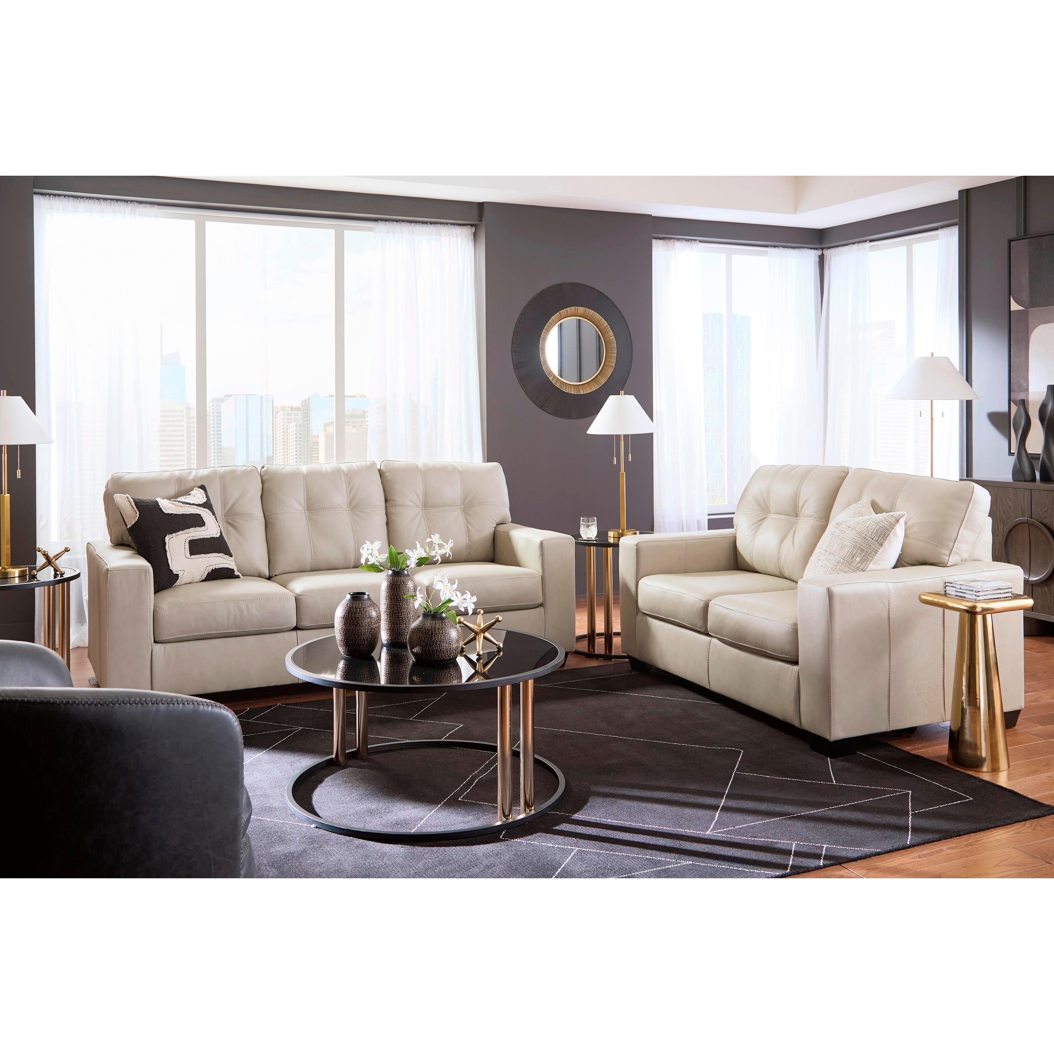 Signature Design by Ashley Santorine Stationary Leather Match Loveseat 2170835C IMAGE 9