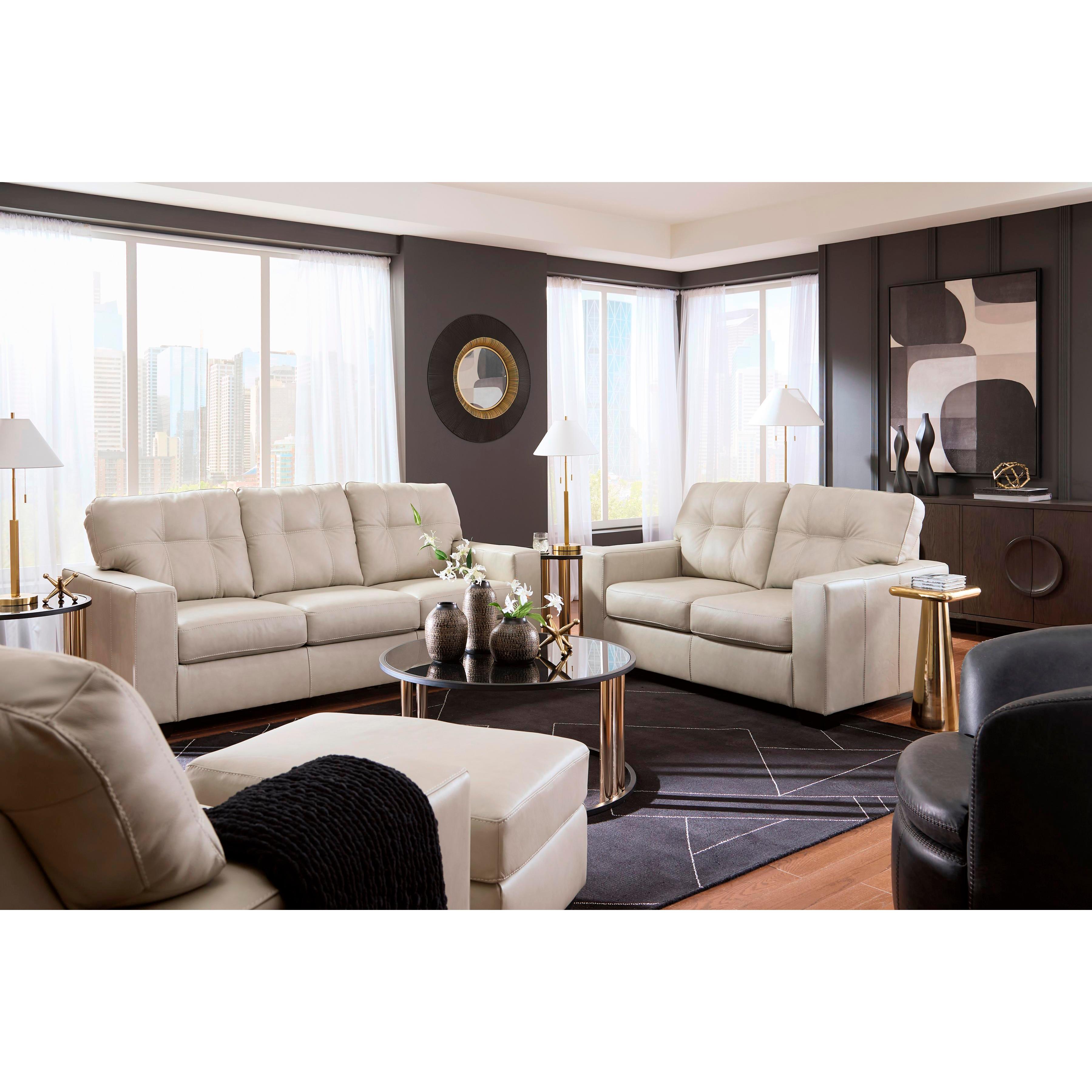 Signature Design by Ashley Santorine Leather Match Ottoman 2170814C IMAGE 8