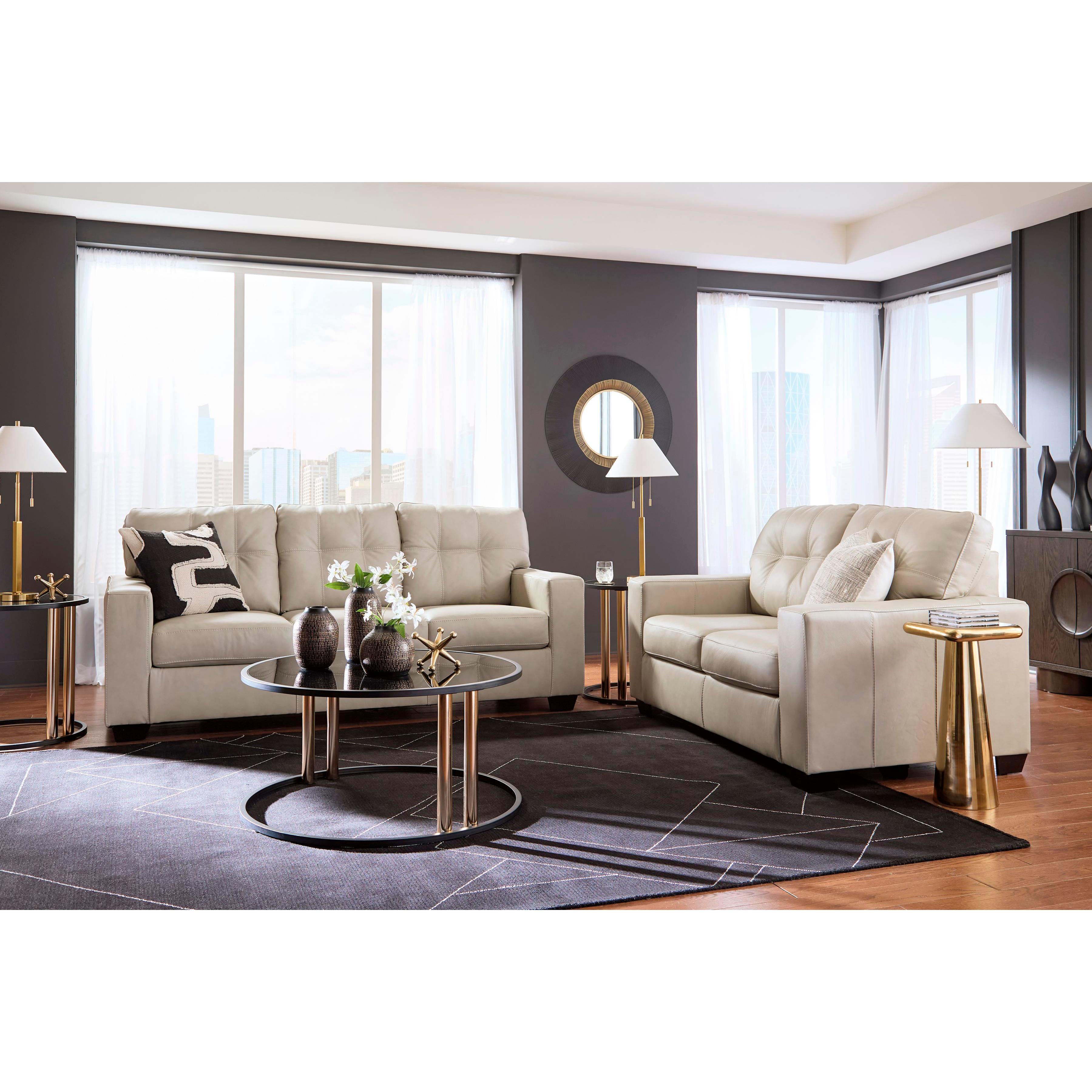 Signature Design by Ashley Santorine Stationary Leather Match Sofa 2170838C IMAGE 7