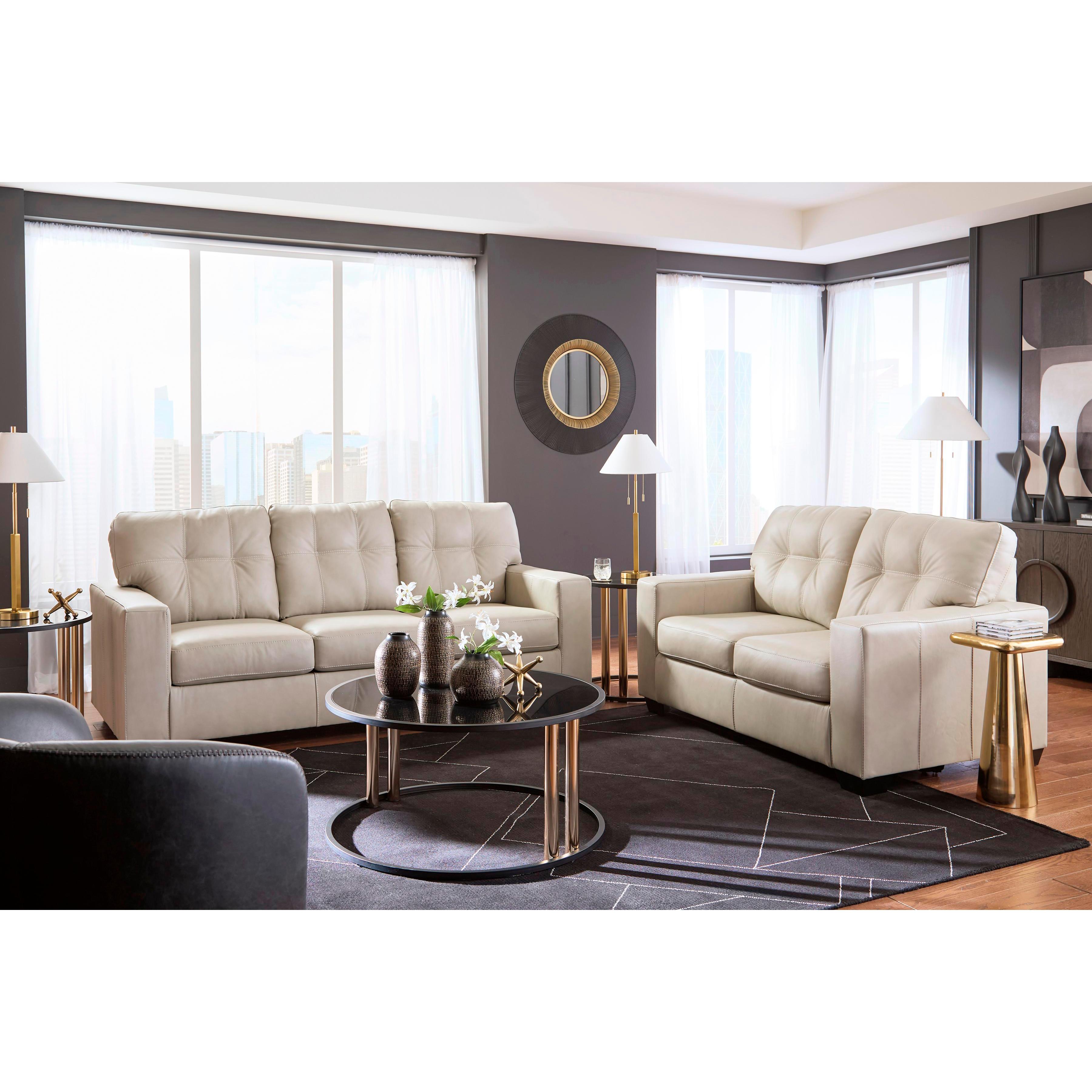 Signature Design by Ashley Santorine Stationary Leather Match Sofa 2170838C IMAGE 8