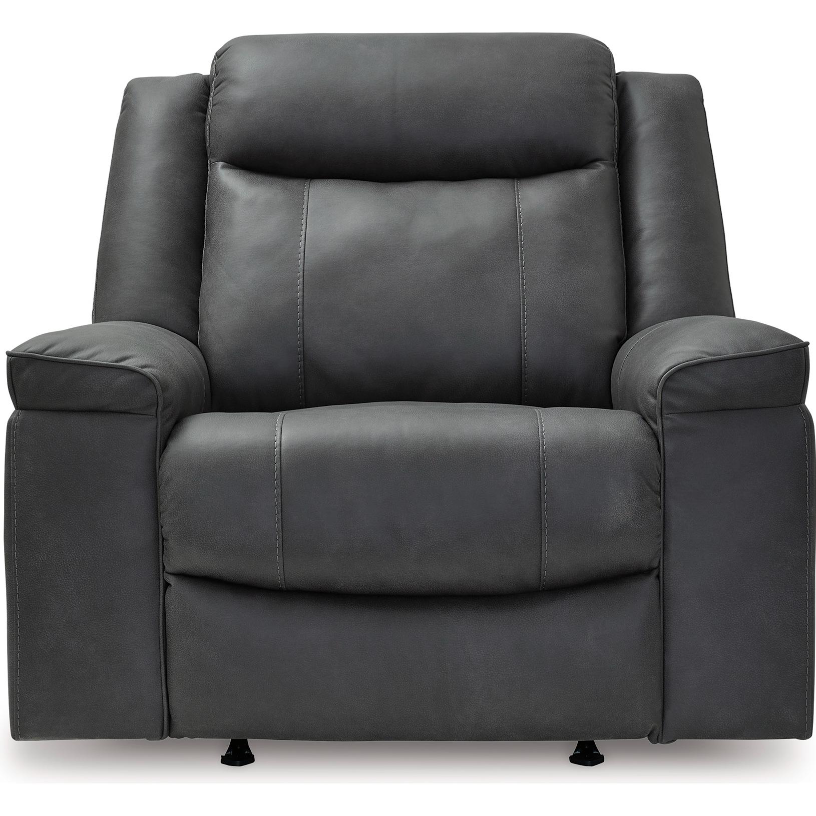 Signature Design by Ashley Status Check Rocker Leather Look Recliner PC6530725C IMAGE 3