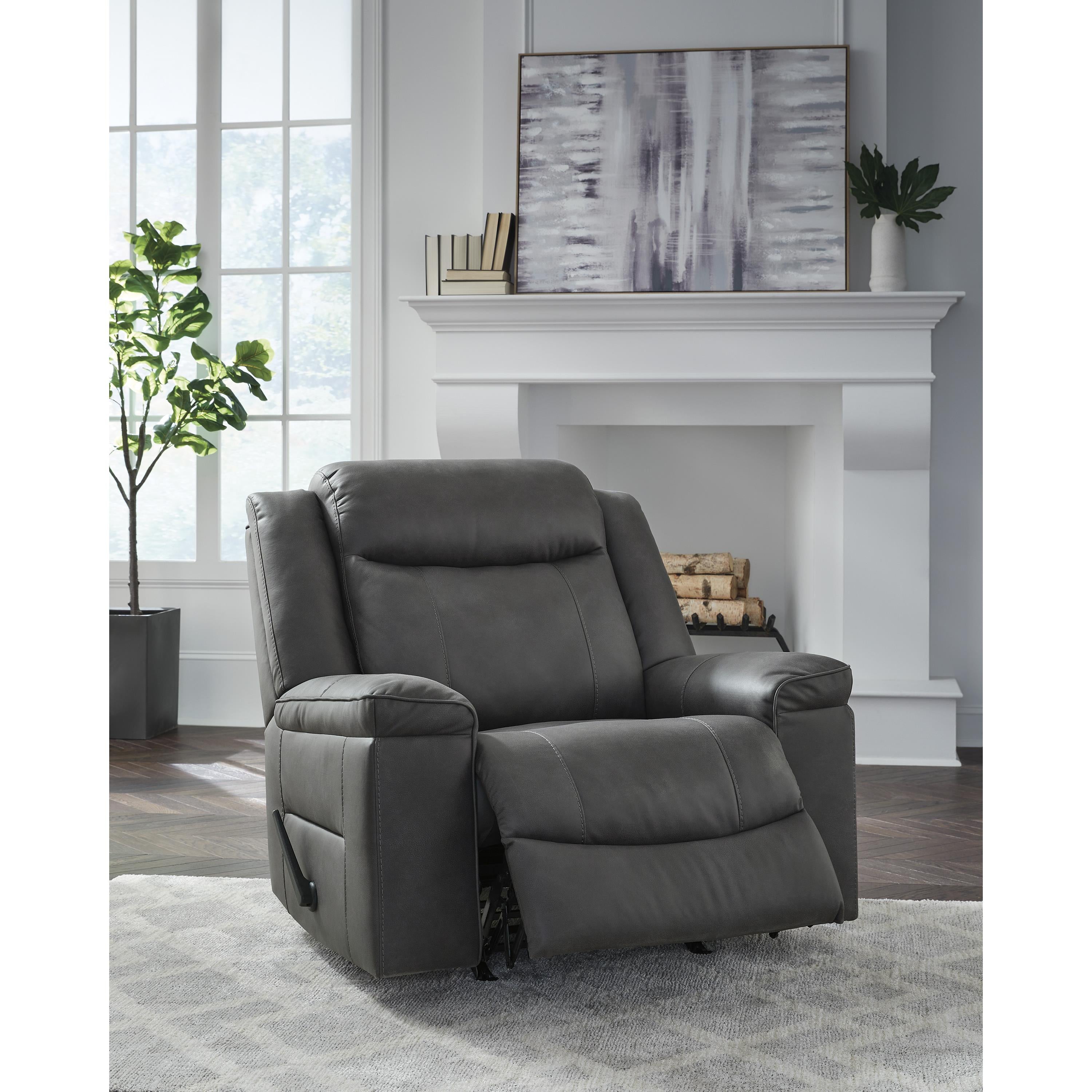 Signature Design by Ashley Status Check Rocker Leather Look Recliner PC6530725C IMAGE 7