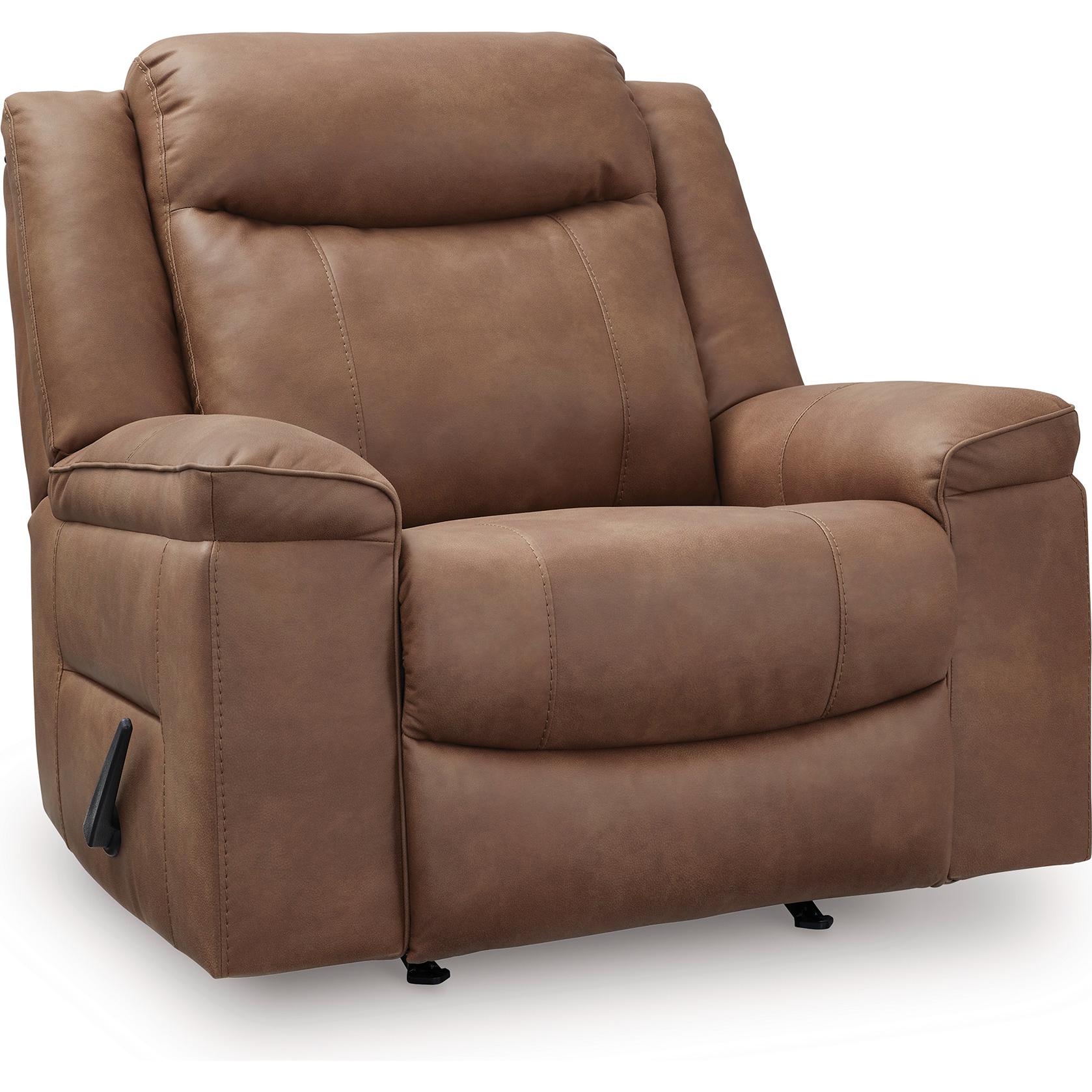 Signature Design by Ashley Status Check Rocker Leather Look Recliner PC6530825C IMAGE 1