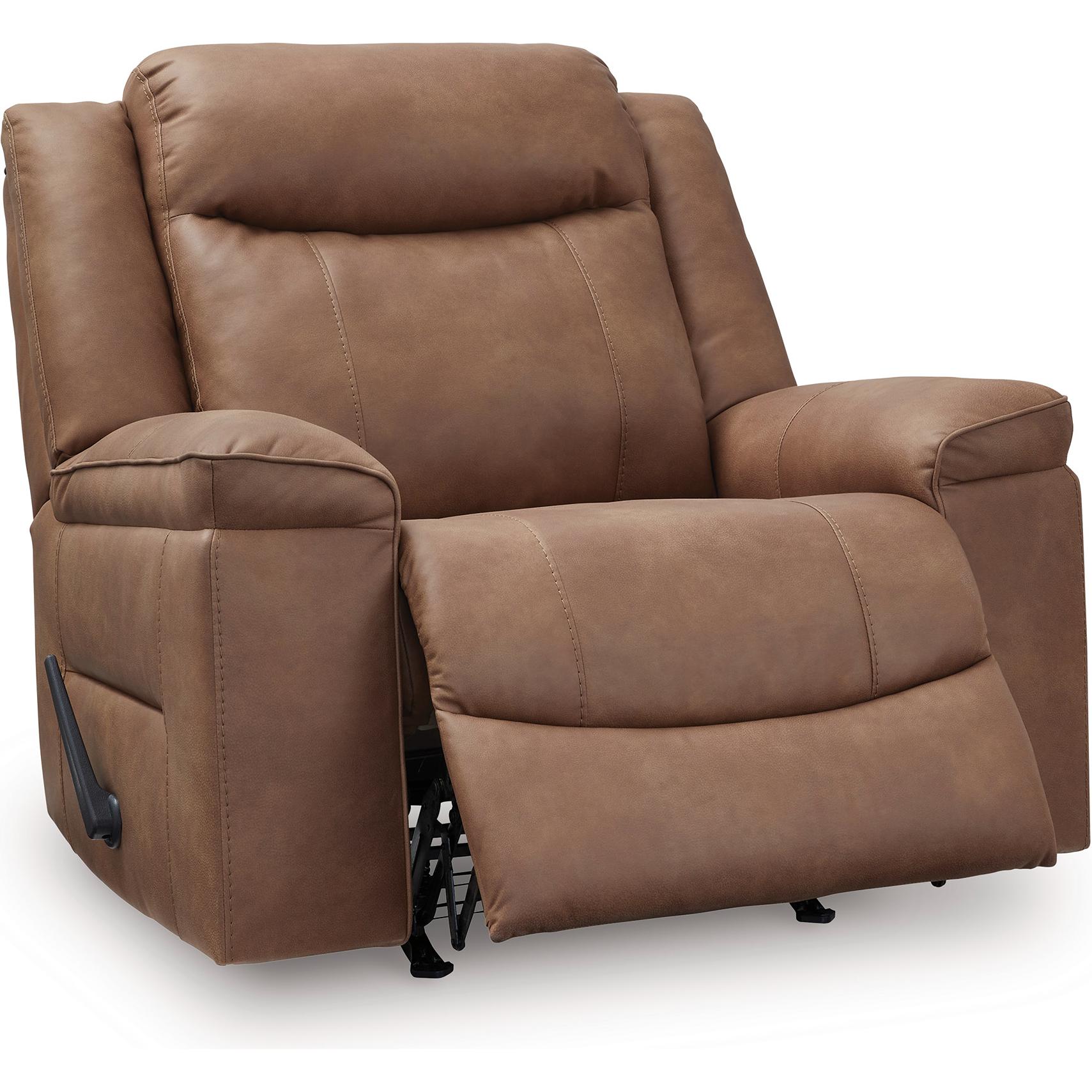 Signature Design by Ashley Status Check Rocker Leather Look Recliner PC6530825C IMAGE 2