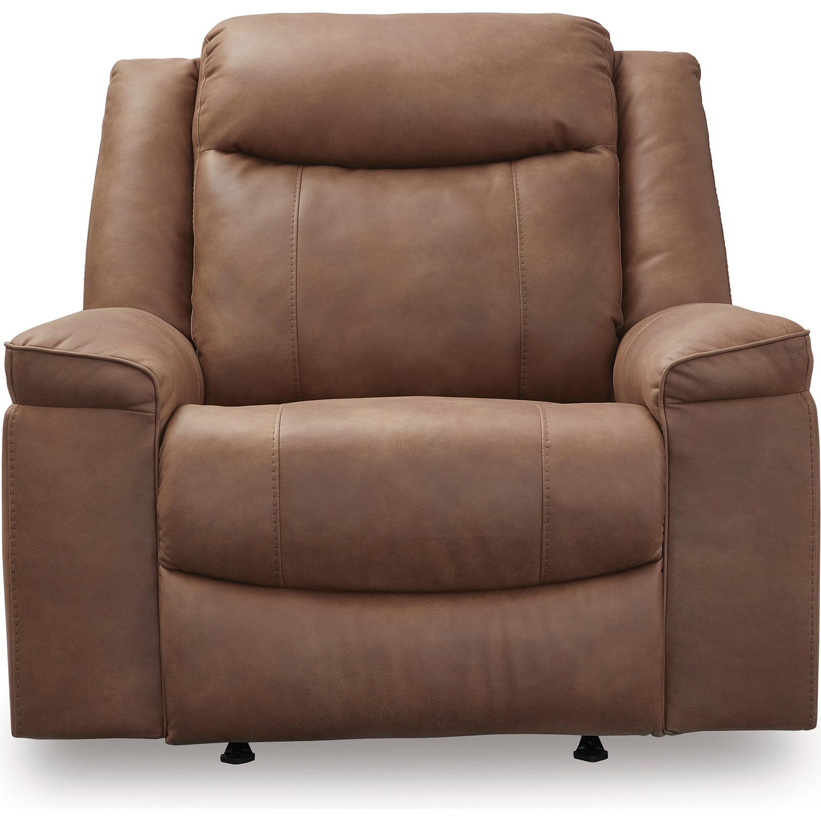 Signature Design by Ashley Status Check Rocker Leather Look Recliner PC6530825C IMAGE 3