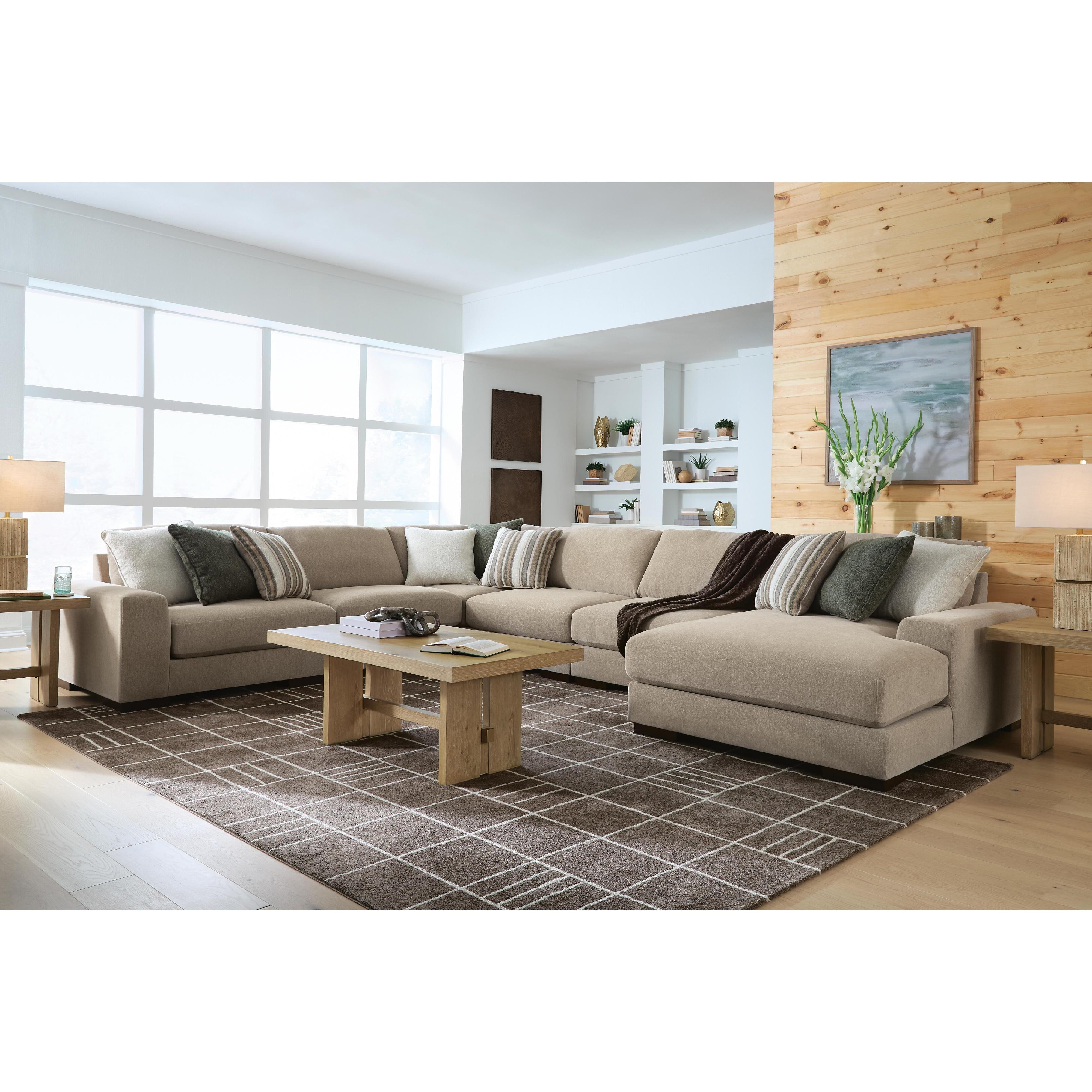 Benchcraft Linenhause 31803S15 6 pc Sectional with Chaise IMAGE 3