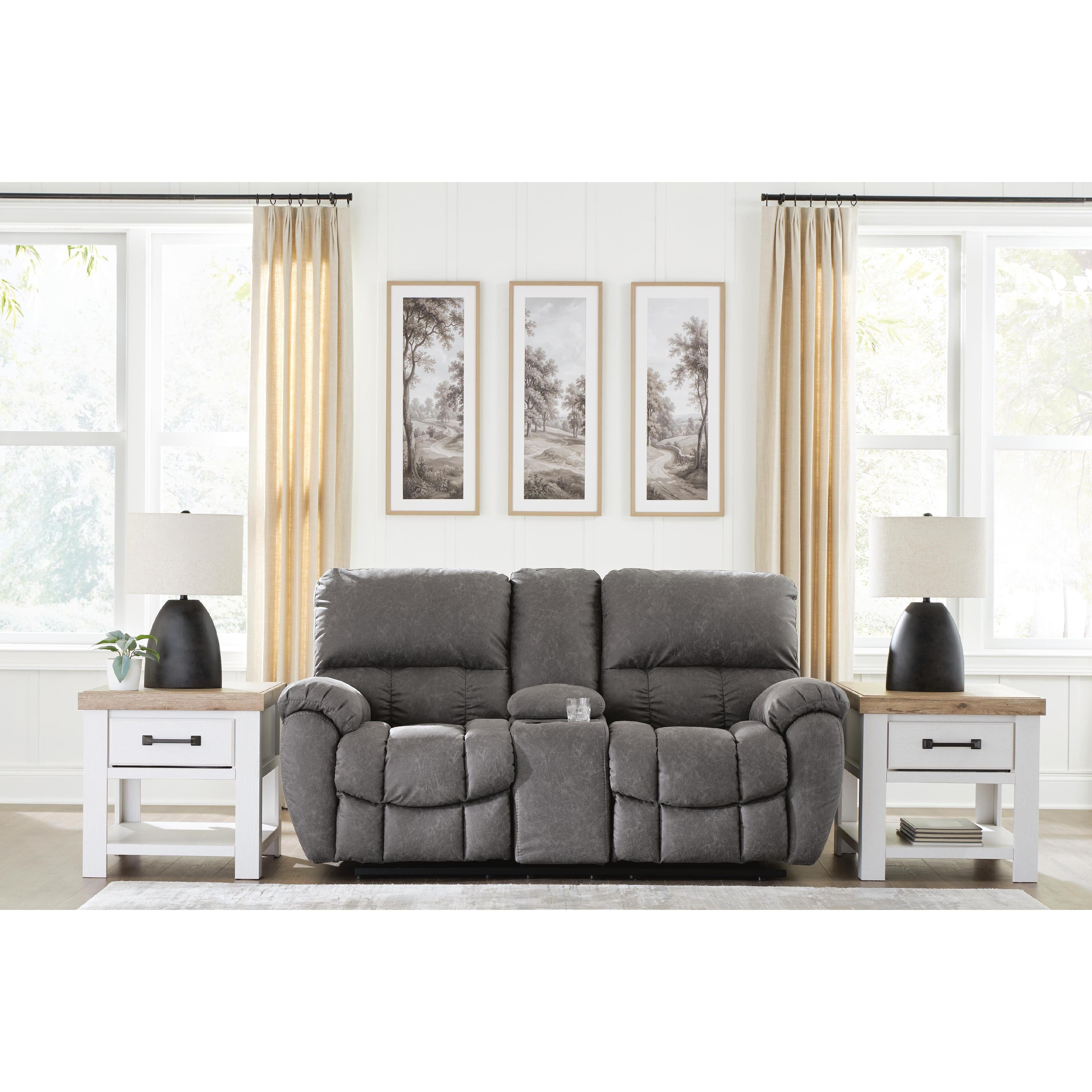 Signature Design by Ashley Bakerstein PC1250318 Power Recliner Loveseat with Console & Adjustable Headrest IMAGE 7