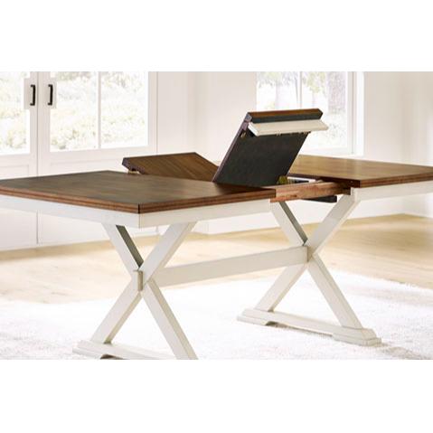 Signature Design by Ashley Brinfern PCD628-35 Rectangular Extendable Dining Table IMAGE 11