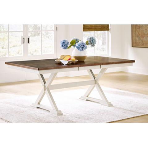 Signature Design by Ashley Brinfern PCD628-35 Rectangular Extendable Dining Table IMAGE 3