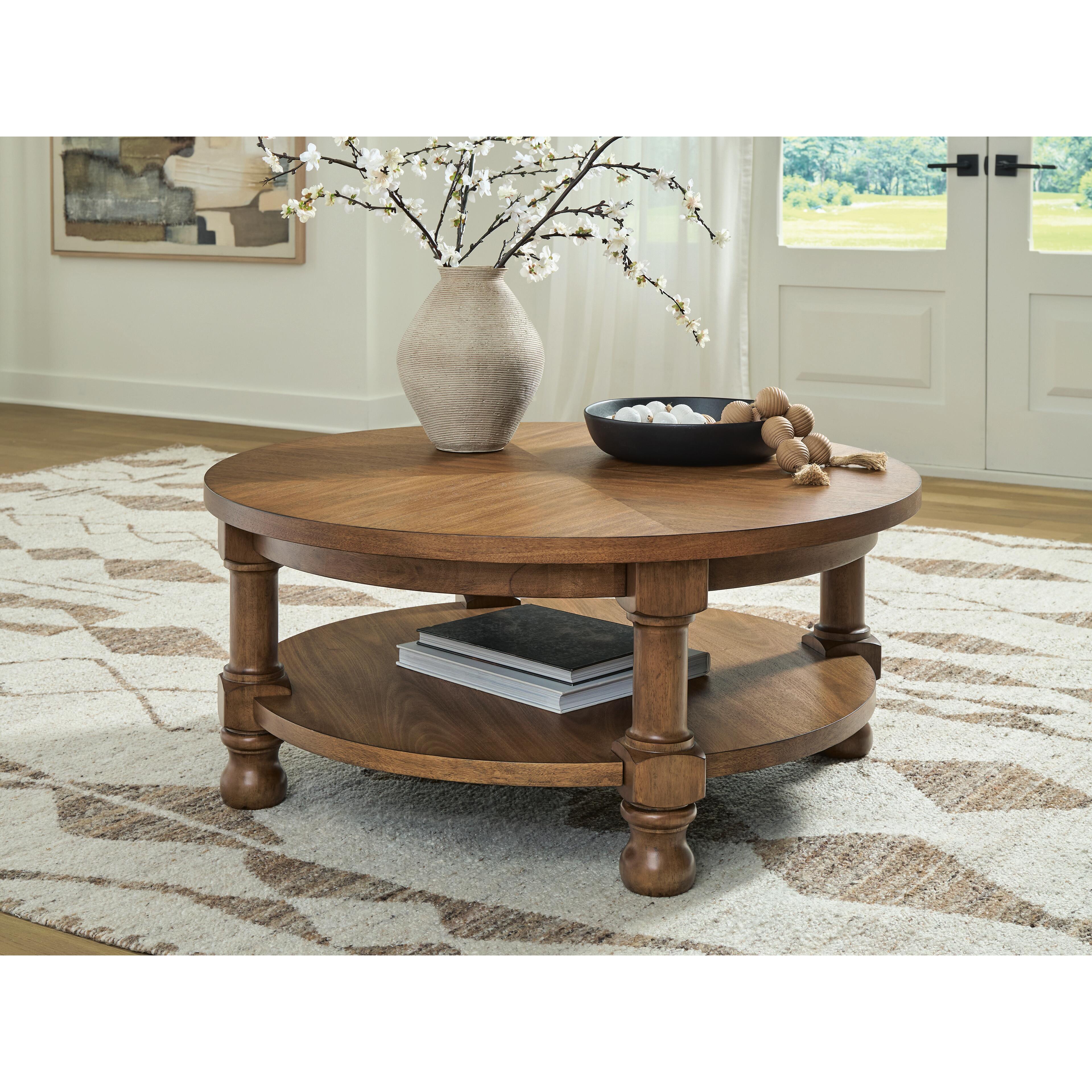 Signature Design by Ashley Chadworth T614-8 Round Cocktail Table IMAGE 2