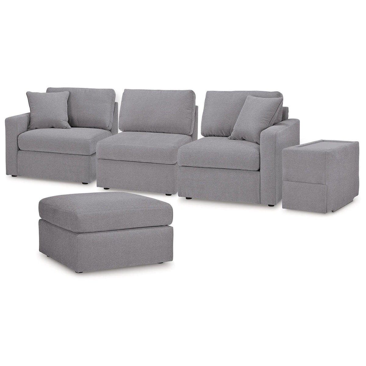 Signature Design by Ashley® Modmax 92104U12 4 pc Sectional and Ottoman - Granite IMAGE 1