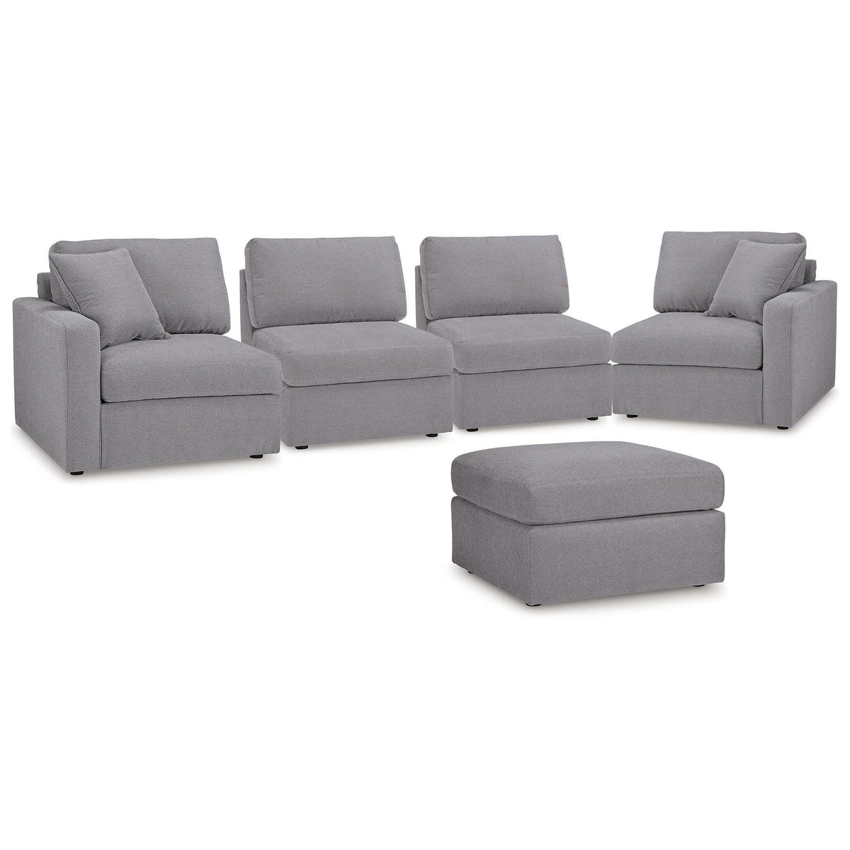 Signature Design by Ashley® Modmax 92104U2 4 pc Sectional and Ottoman - Granite IMAGE 1