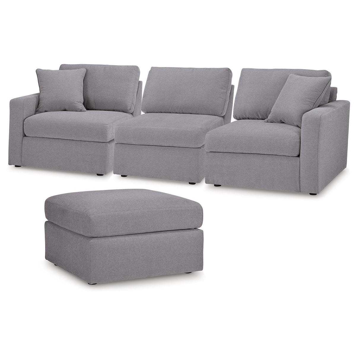 Signature Design by Ashley® Modmax 92104U4 3 pc Sectional and Ottoman - Granite IMAGE 1