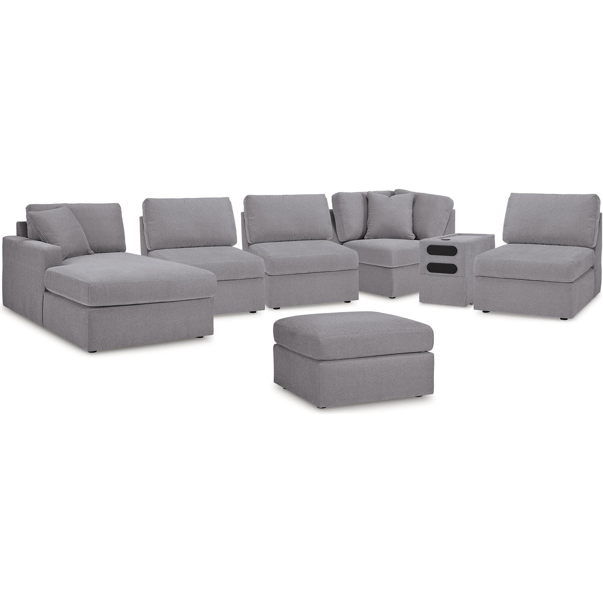 Signature Design by Ashley® Modmax 92104U9 6 pc Sectional with Chaise and Ottoman - Granite IMAGE 1