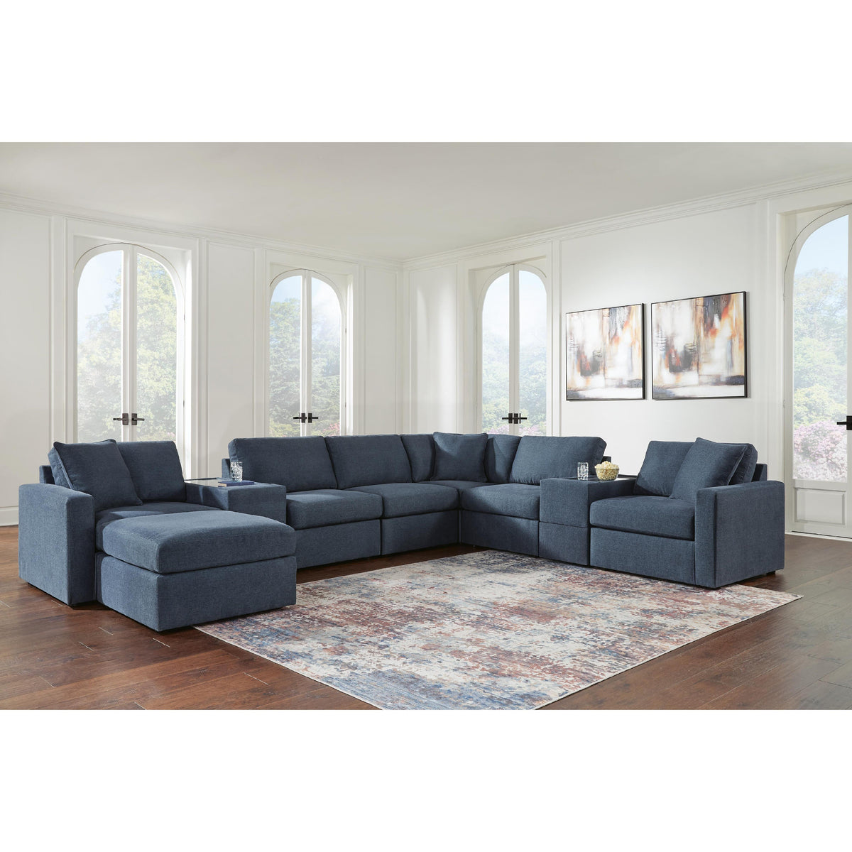 Signature Design by Ashley® Modmax 92121U3 8 pc Sectional and Ottoman - Ink IMAGE 6