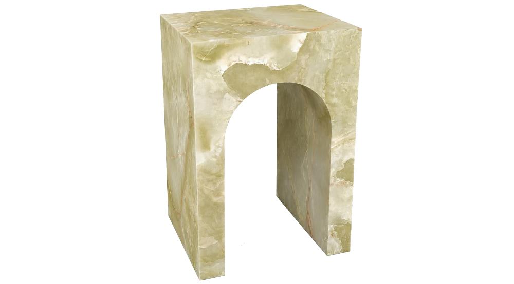 Atticus Square Accent Table in Jade Onyx
