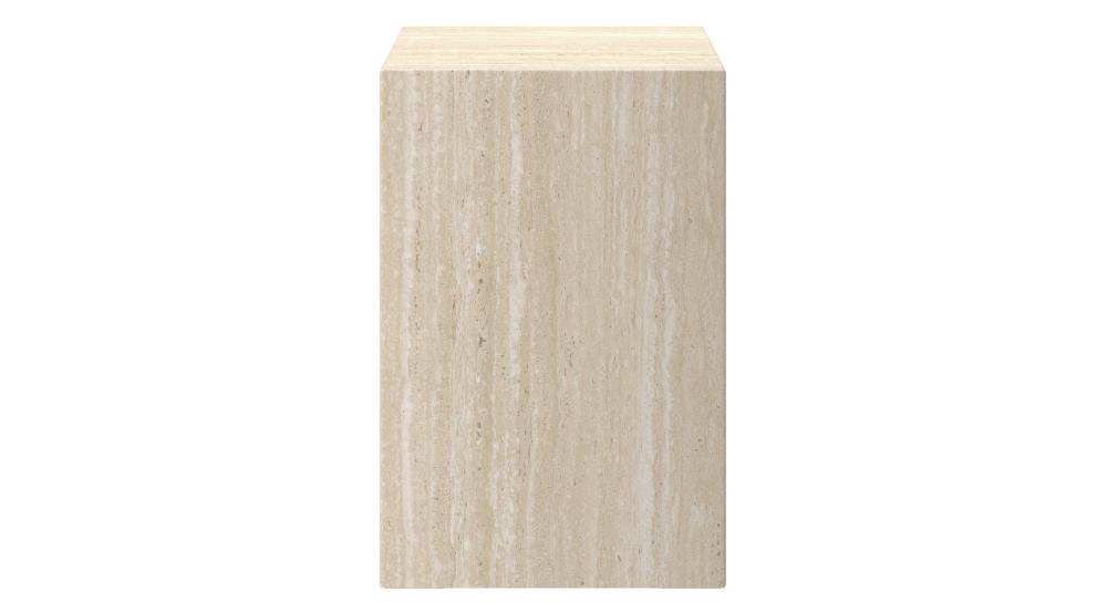 Atticus Square Accent Table in Travertine