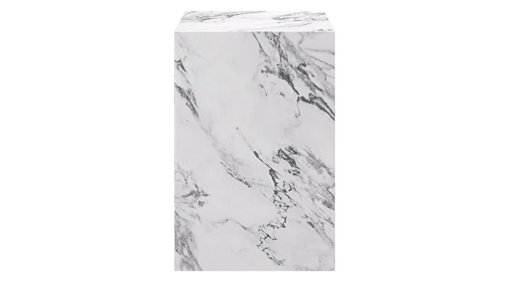 Atticus Square Accent Table in Bulgari White