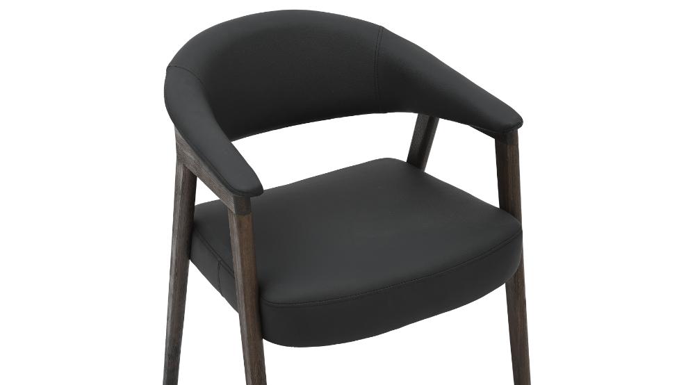 Aurelia and Bexley 7pc Dining Set - Bulgari White Table and Black and Dark Walnut Chairs