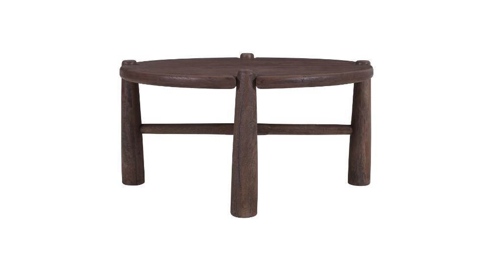 Carlyn Round Coffee Table in Dark Walnut