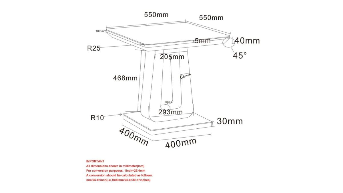 WORLDWIDE HOME FURNISHINGS CORVUS END TABLE