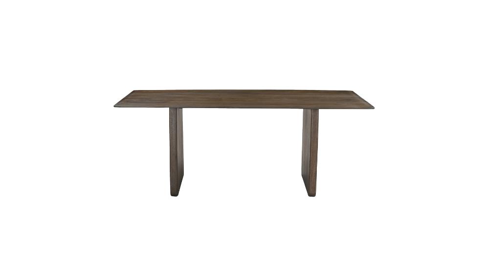 Bazul and Freya 7pc Dining Set - Mocha Table and Toffee and Walnut Chairs
