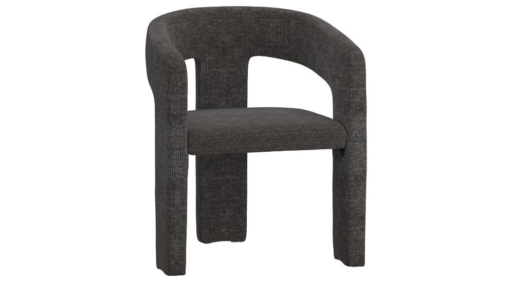 Galio and Amara 5pc Dining Set - White Table and Charcoal Chairs