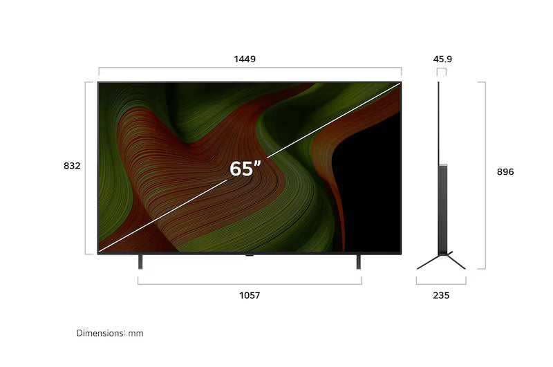 LG 65" B5 4K UHD HDR OLED Smart TV (OLED65B5PUA) - 2025
