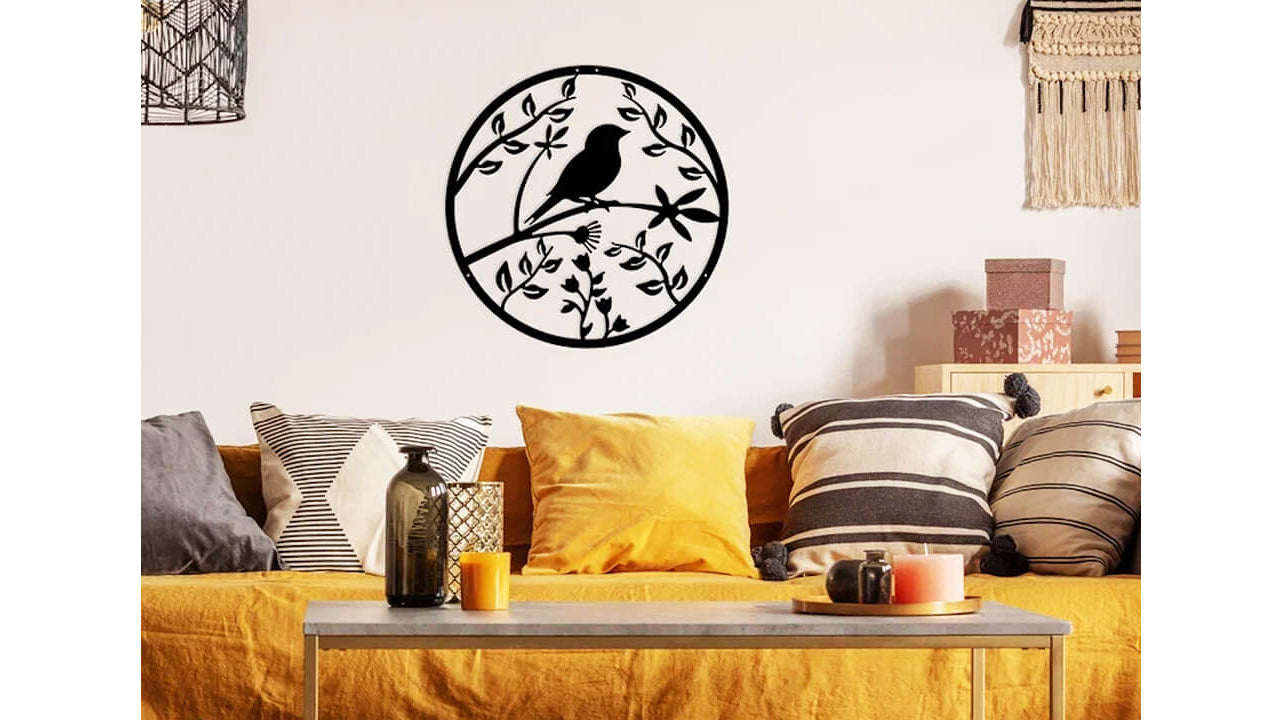 Bird on a Tree - Metal Wall Art