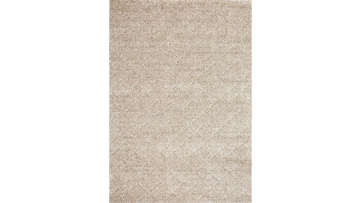 Roman Beige Soft Touch Rhombus Pattern Rug