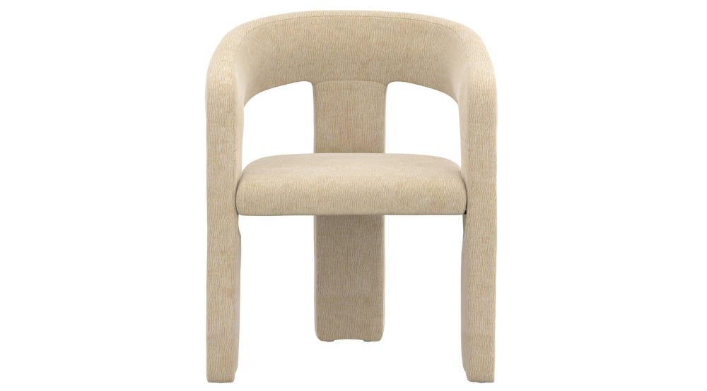 Seaton and Amara 5pc Dining Set - Walnut and Travertine Table and Beige Chairs