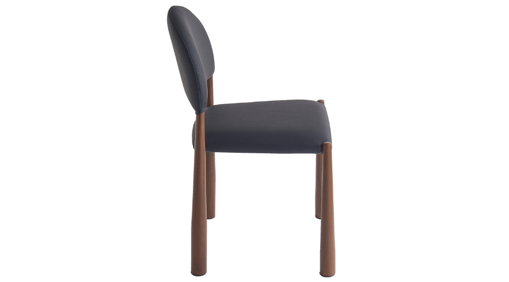 Zaloa and Auggie 9pc Dining Set - Walnut Table and Black Chairs