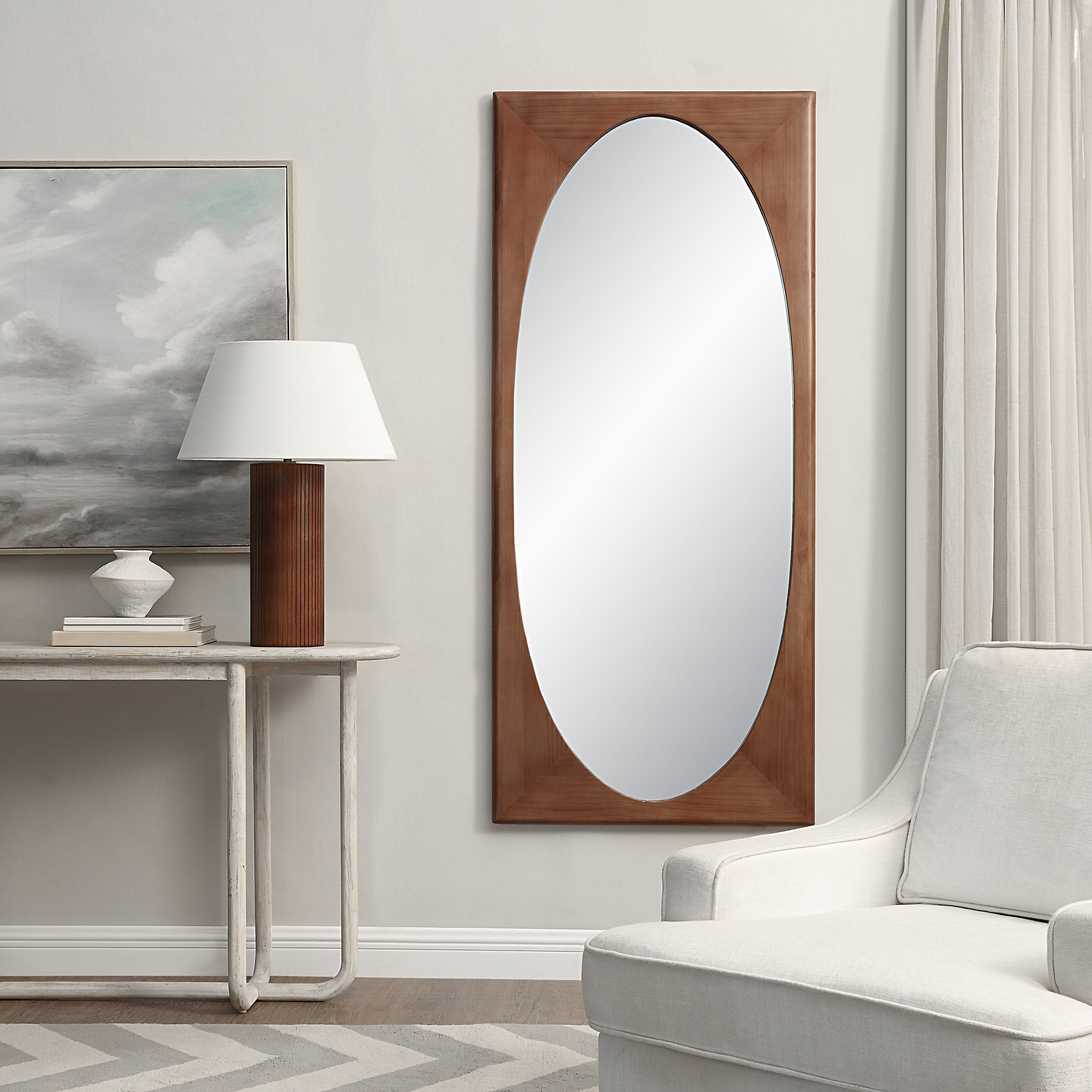 Sitia 68" H x 30" W Wall Mirror, Brown - Lifestyle Image - MT2698