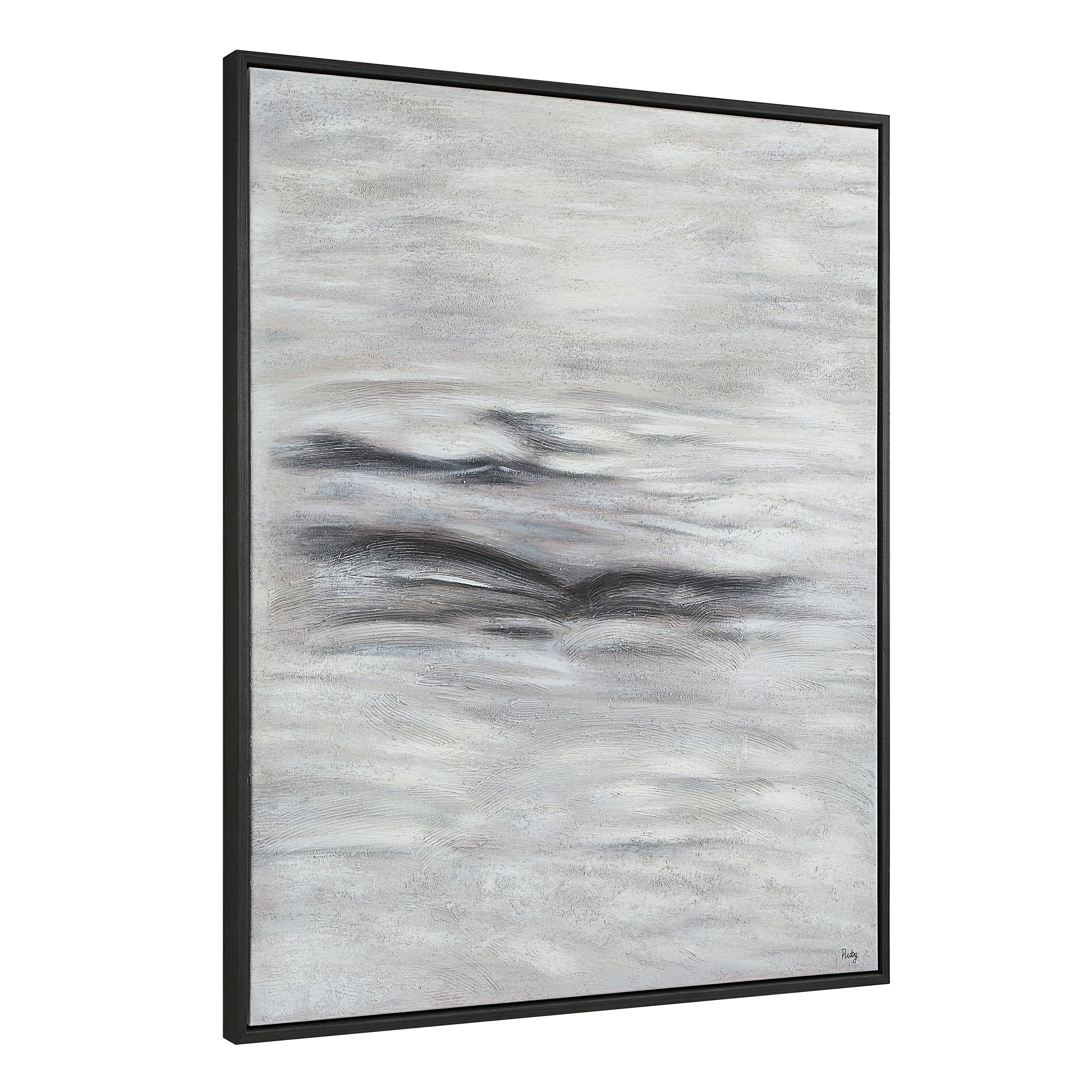 Baelish 60" H x 50" W Canvas Art, Grey - Angle Image - OL2187