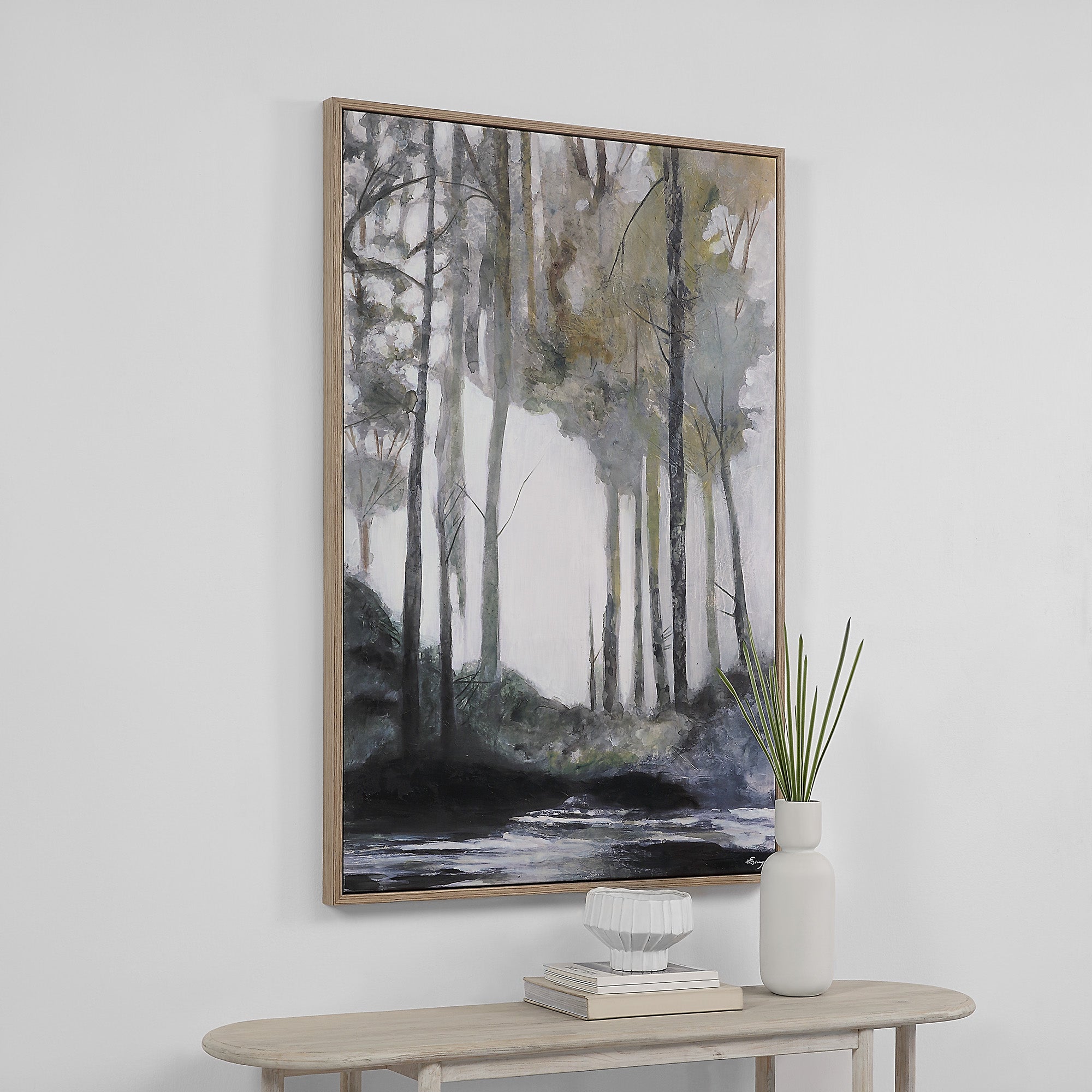 Catania 40" Wide Canvas Art, Grey - Lifestyle Image - OL2133