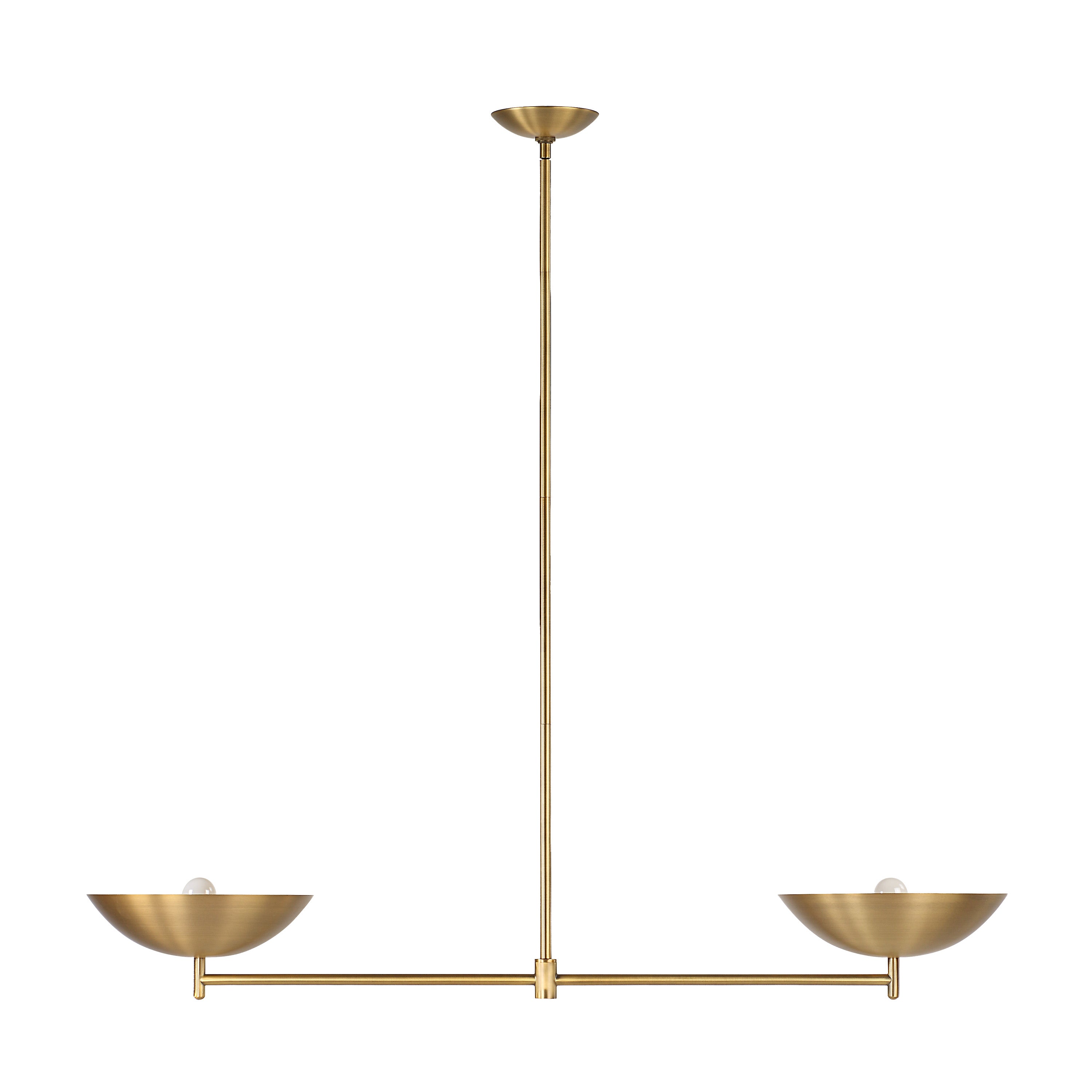 Waxlow 64.5" Height Ceiling Fixture, Plated Dark Antique Brushed Brass - Angle Image - LPC4491