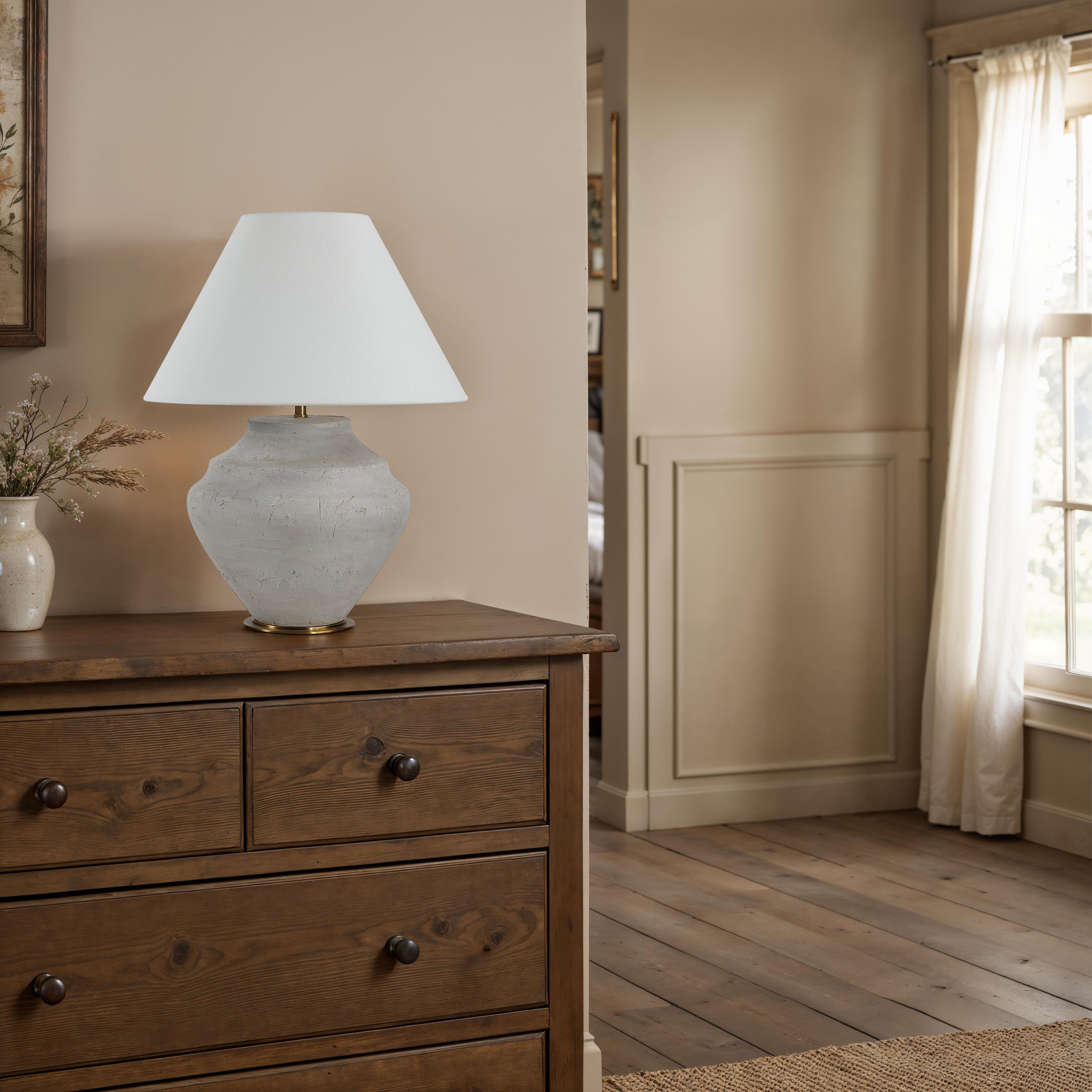 Iulia 22.75" Height Table Lamps, Antique Beige - Lifestyle Image - LPT1369